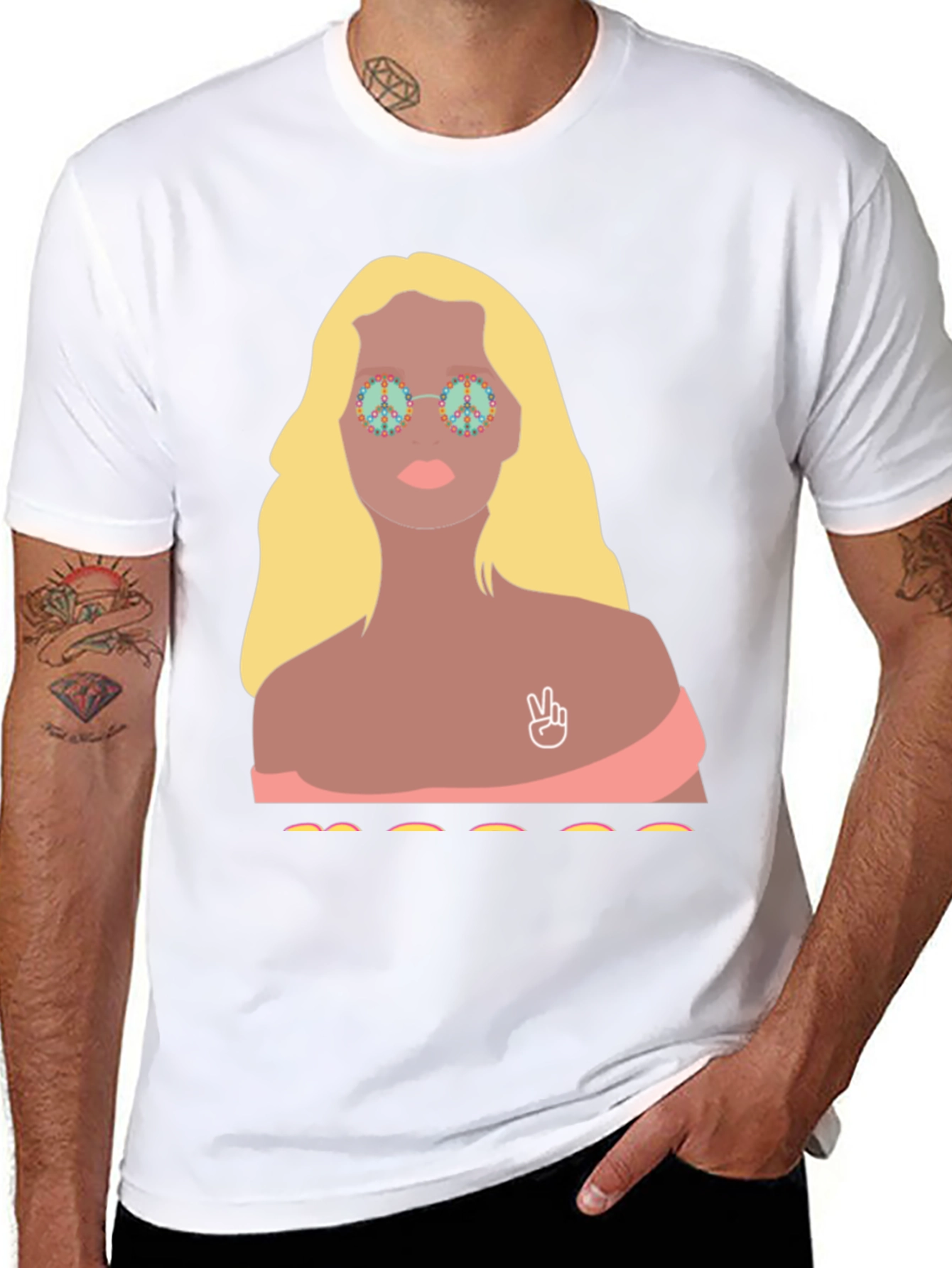 Retro Peace Sign Hippie Graphic T-Shirt