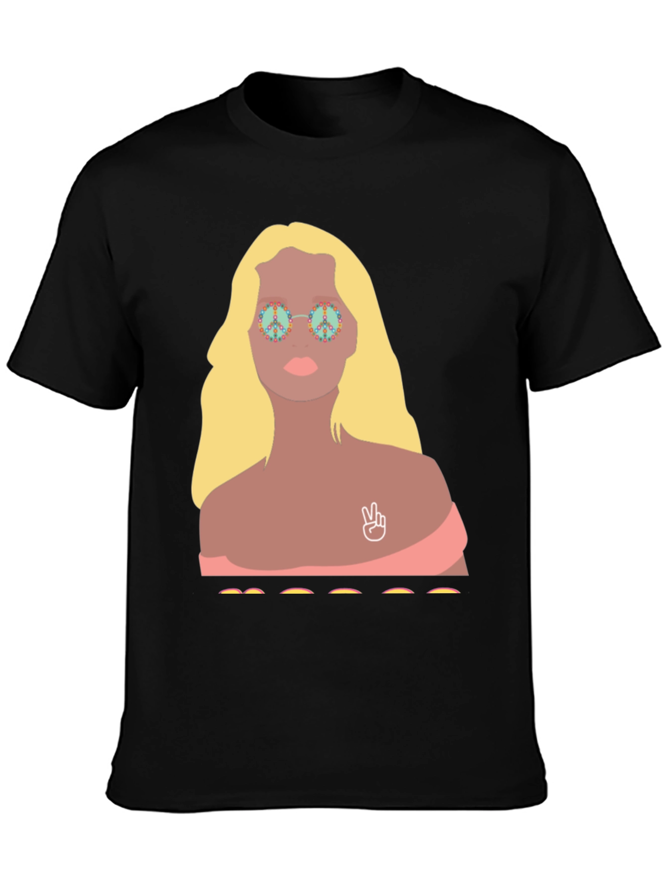 Retro Peace Sign Hippie Graphic T-Shirt
