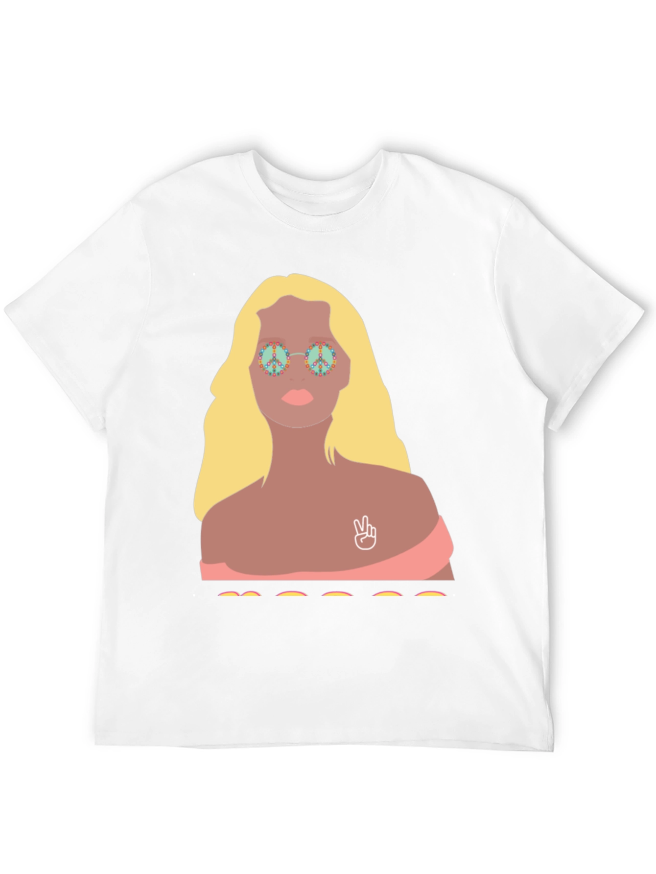 Retro Peace Sign Hippie Graphic T-Shirt