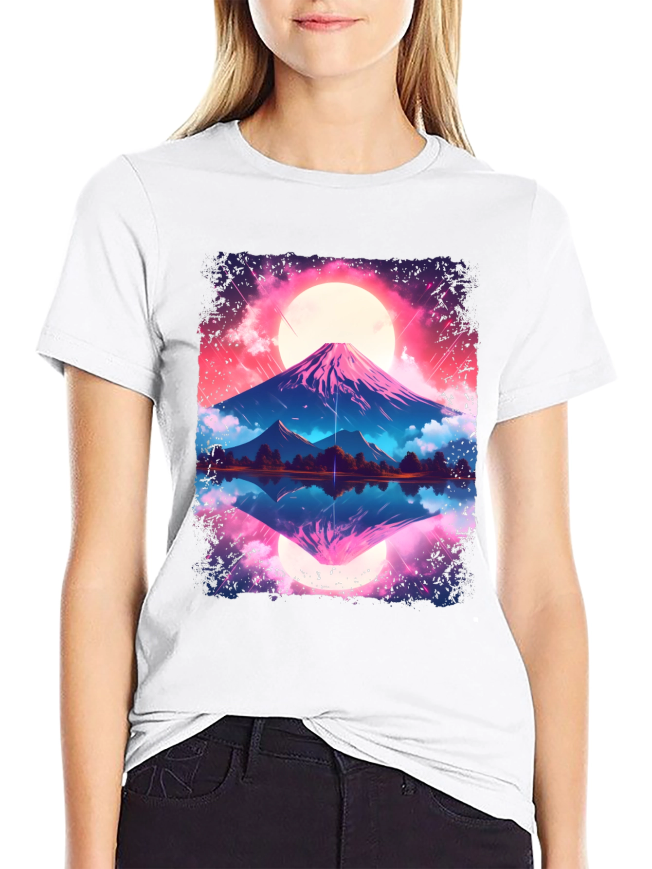 Mount Fuji Sunset Graphic Tee
