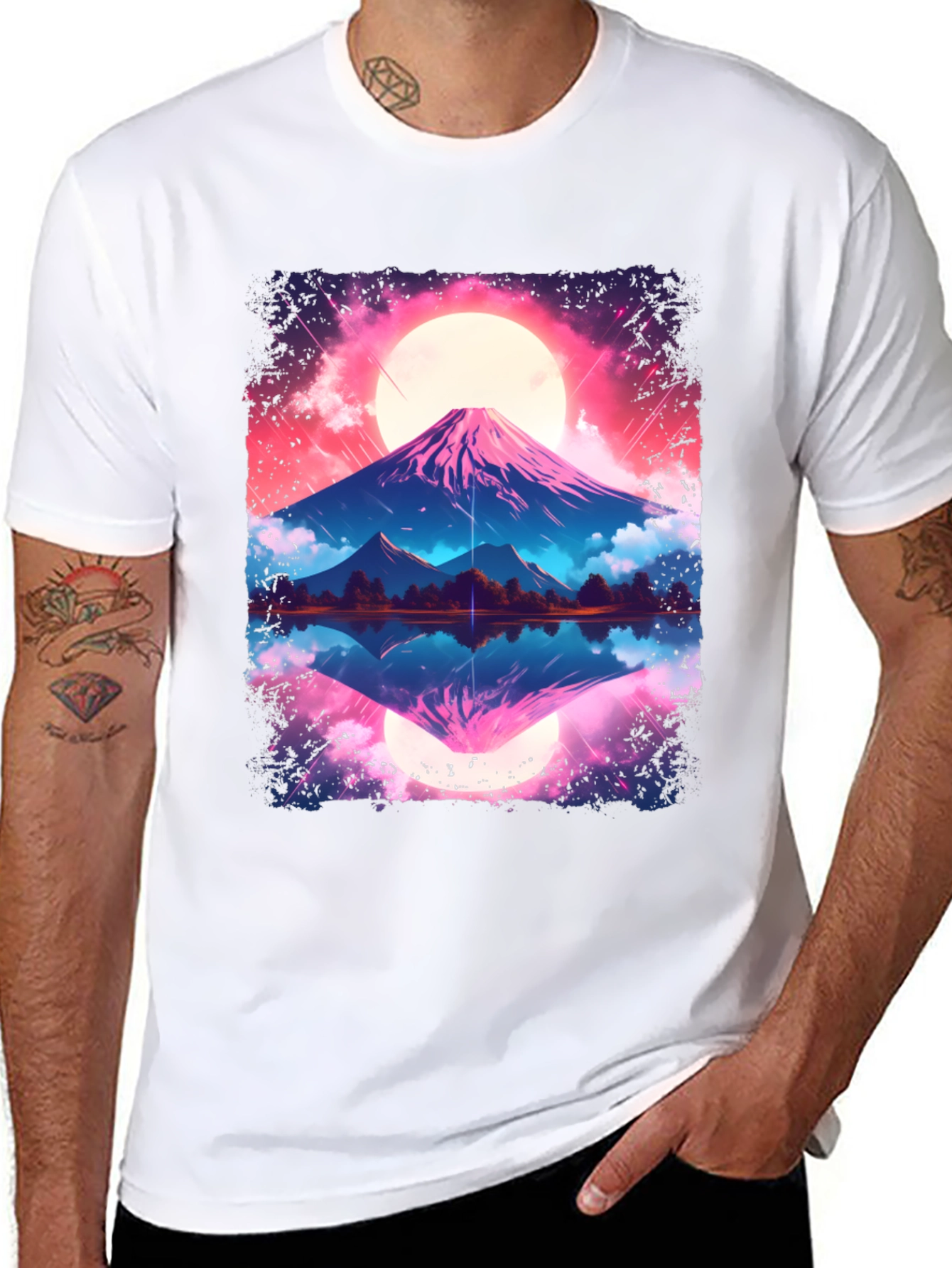 Mount Fuji Sunset Graphic Tee