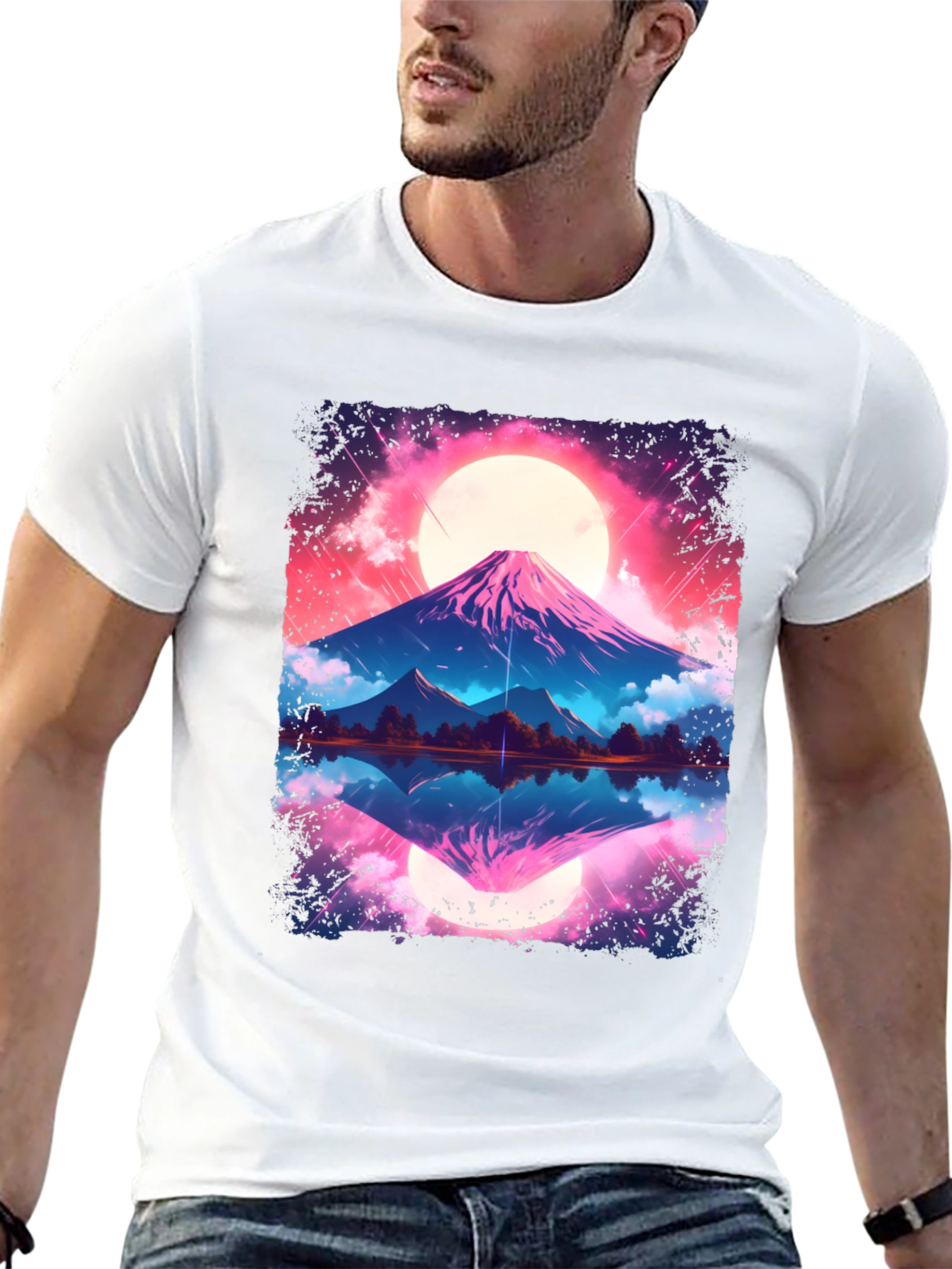 Mount Fuji Sunset Graphic Tee