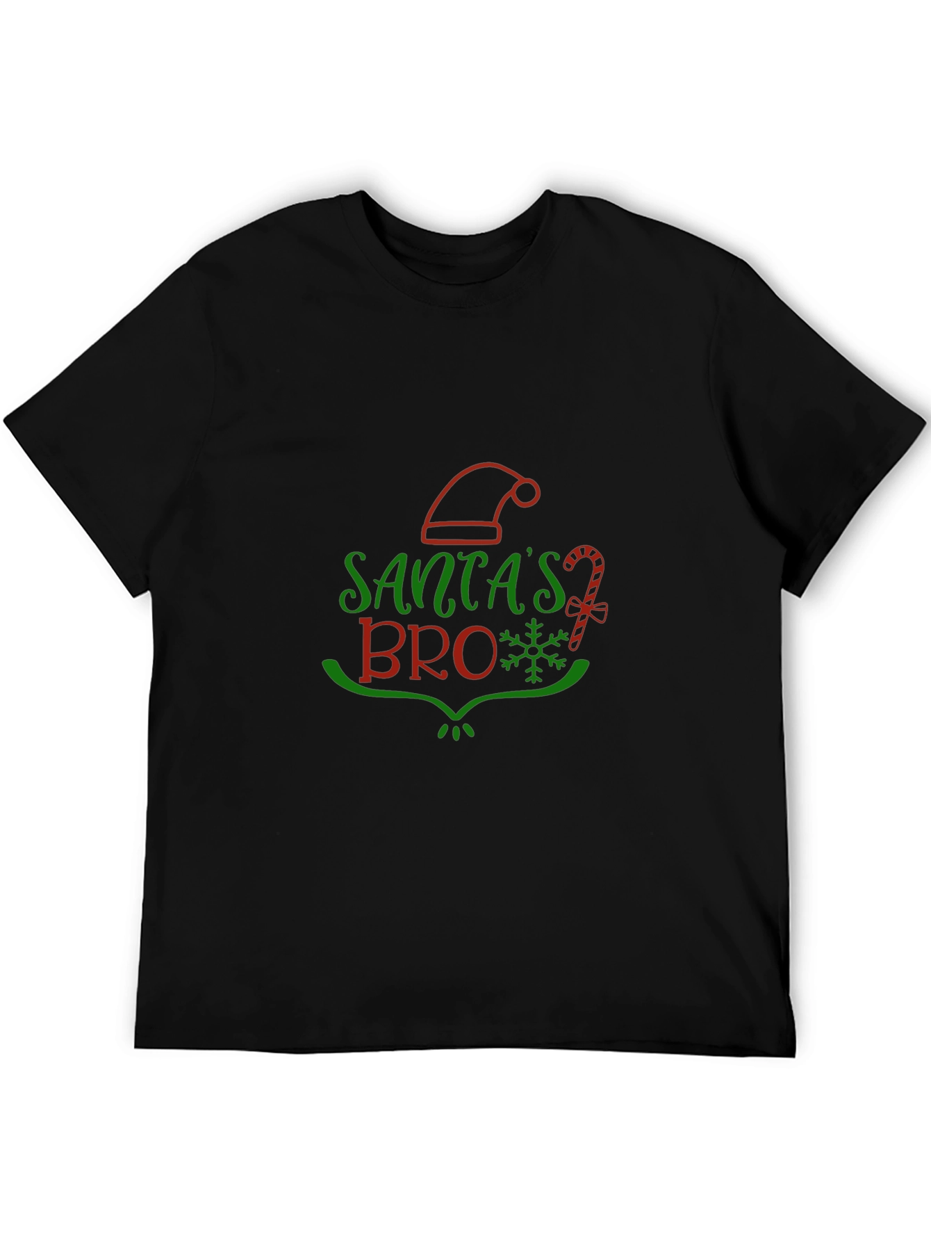 Santas Bro Christmas Holiday Graphic T-Shirt