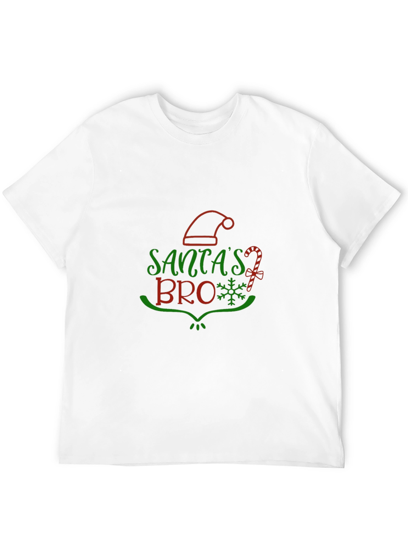 Santas Bro Christmas Holiday Graphic T-Shirt