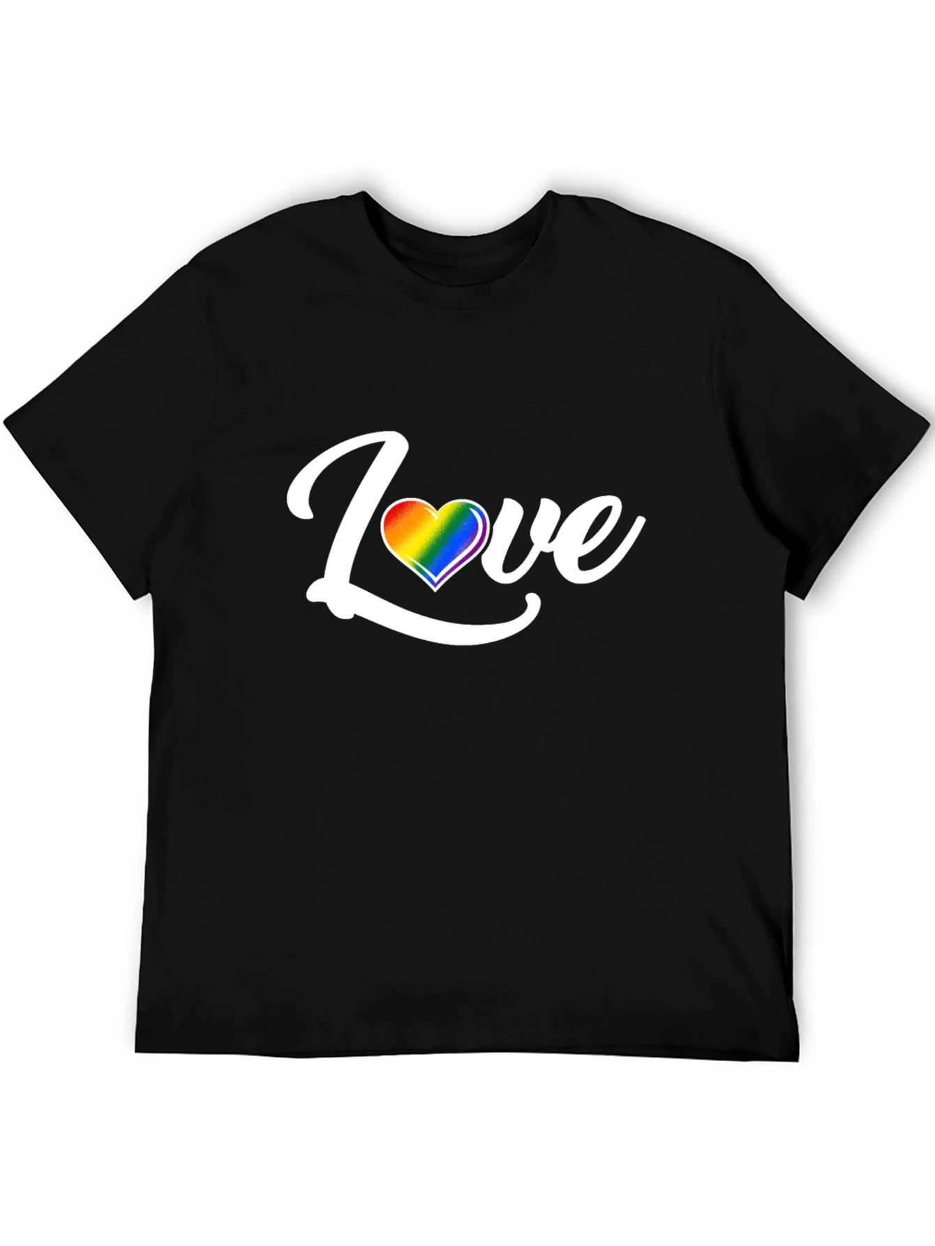 Love Rainbow Heart Graphic T-Shirt