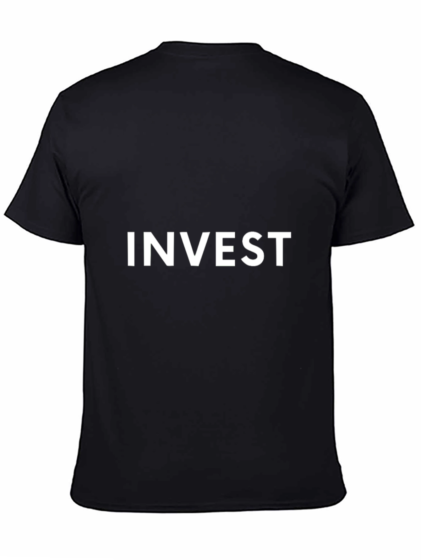 Invest Graphic Tee - Black Cotton Casual T-Shirt