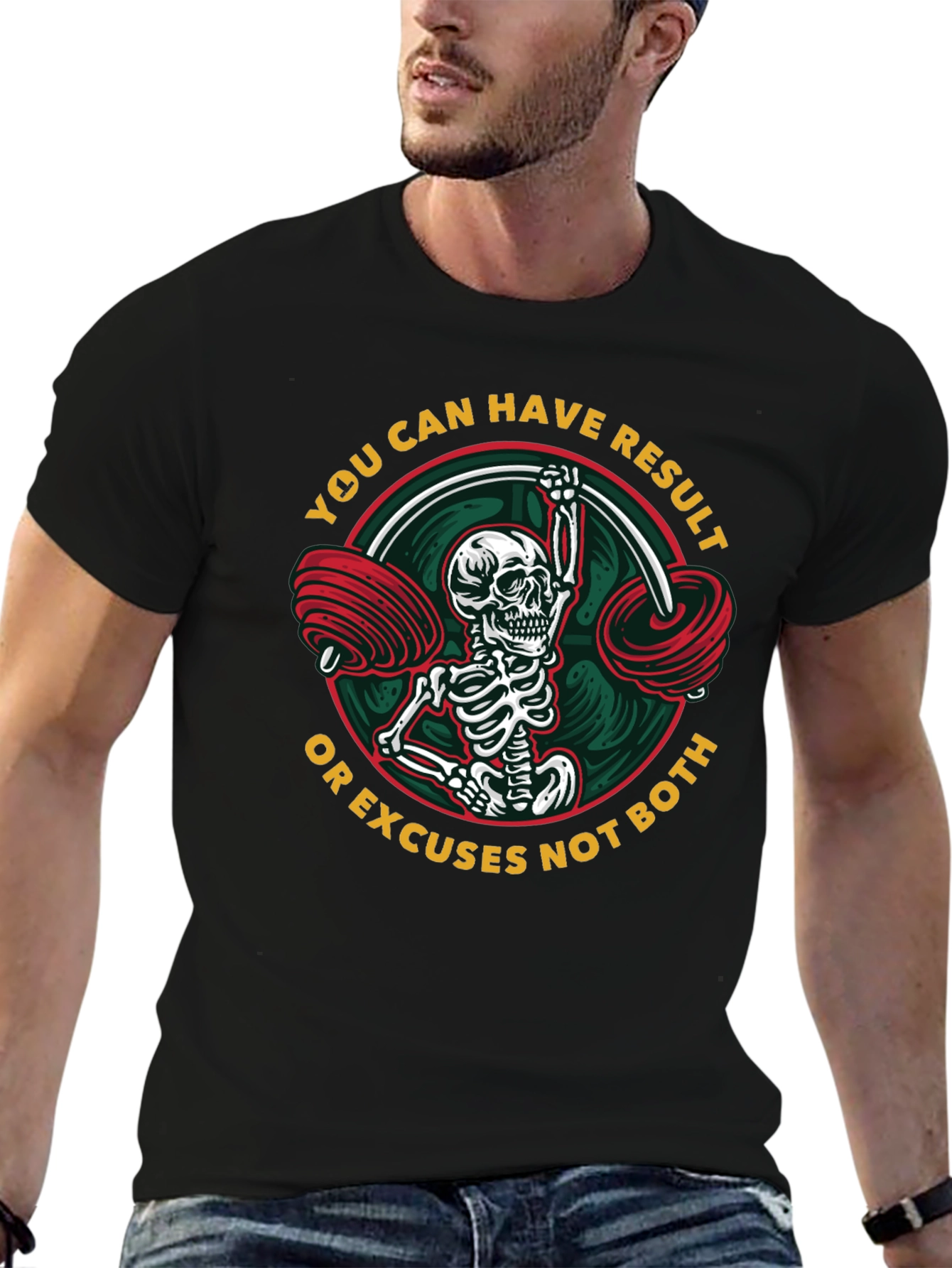 Skeleton Lifting T-Shirt - No Excuses