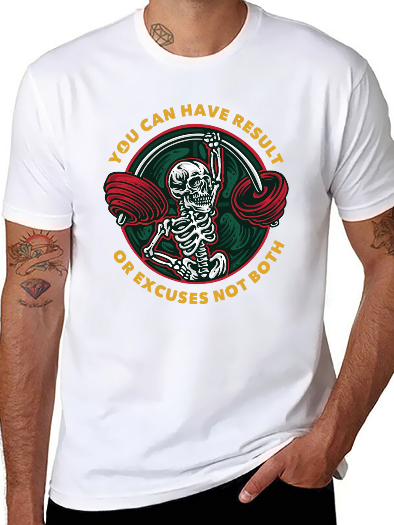 Skeleton Lifting T-Shirt - No Excuses