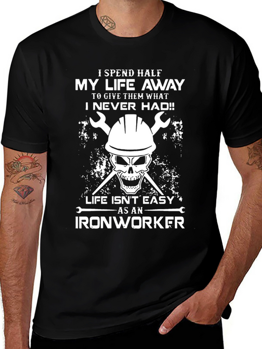 Ironworker Skull Graphic T-Shirt