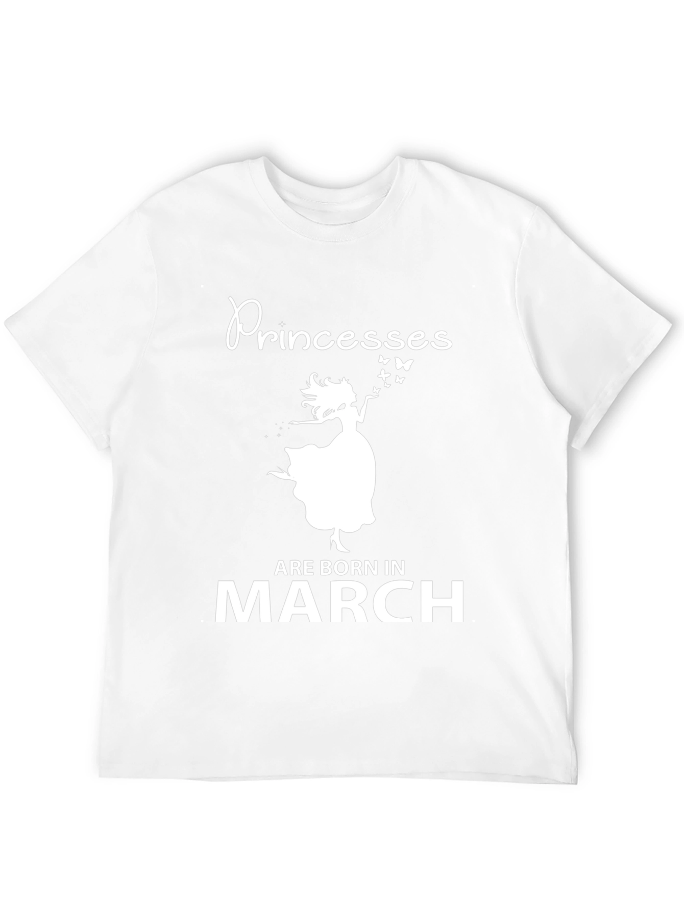 Princesses Born In March Black Graphic T-Shirt