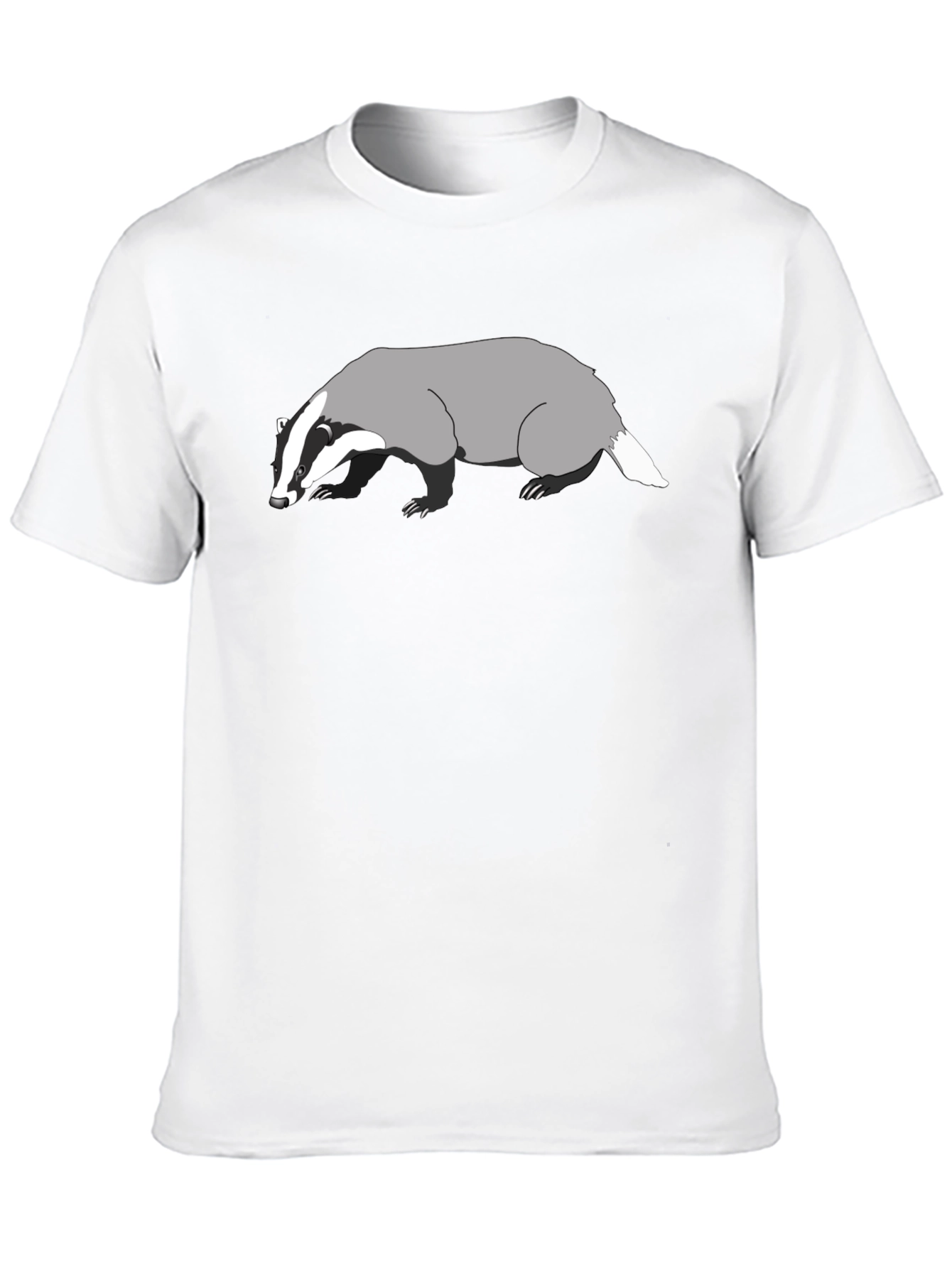 Badger Graphic Black T-Shirt - Unique Animal Design