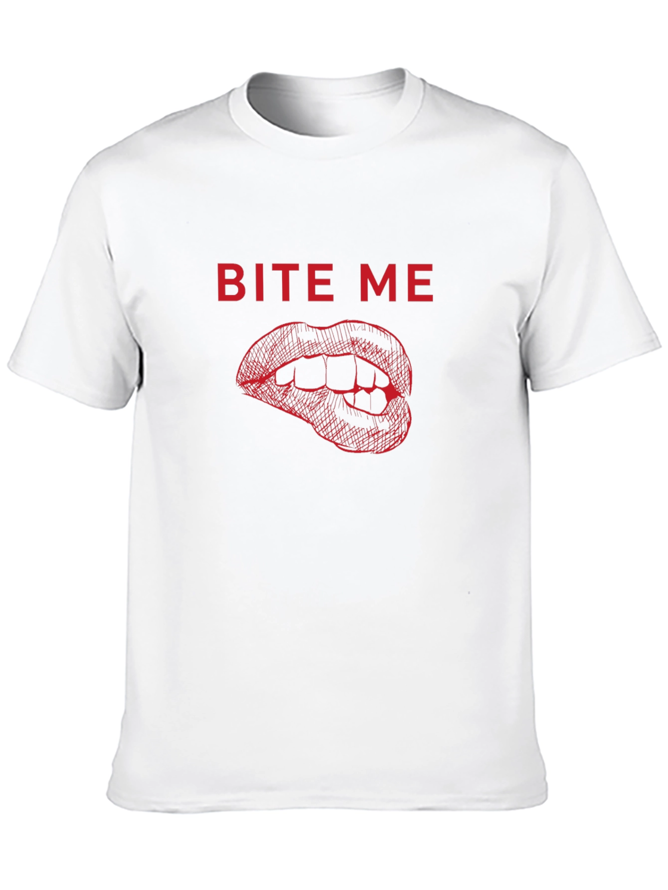 Bite Me Graphic Tee - Black Cotton T-Shirt