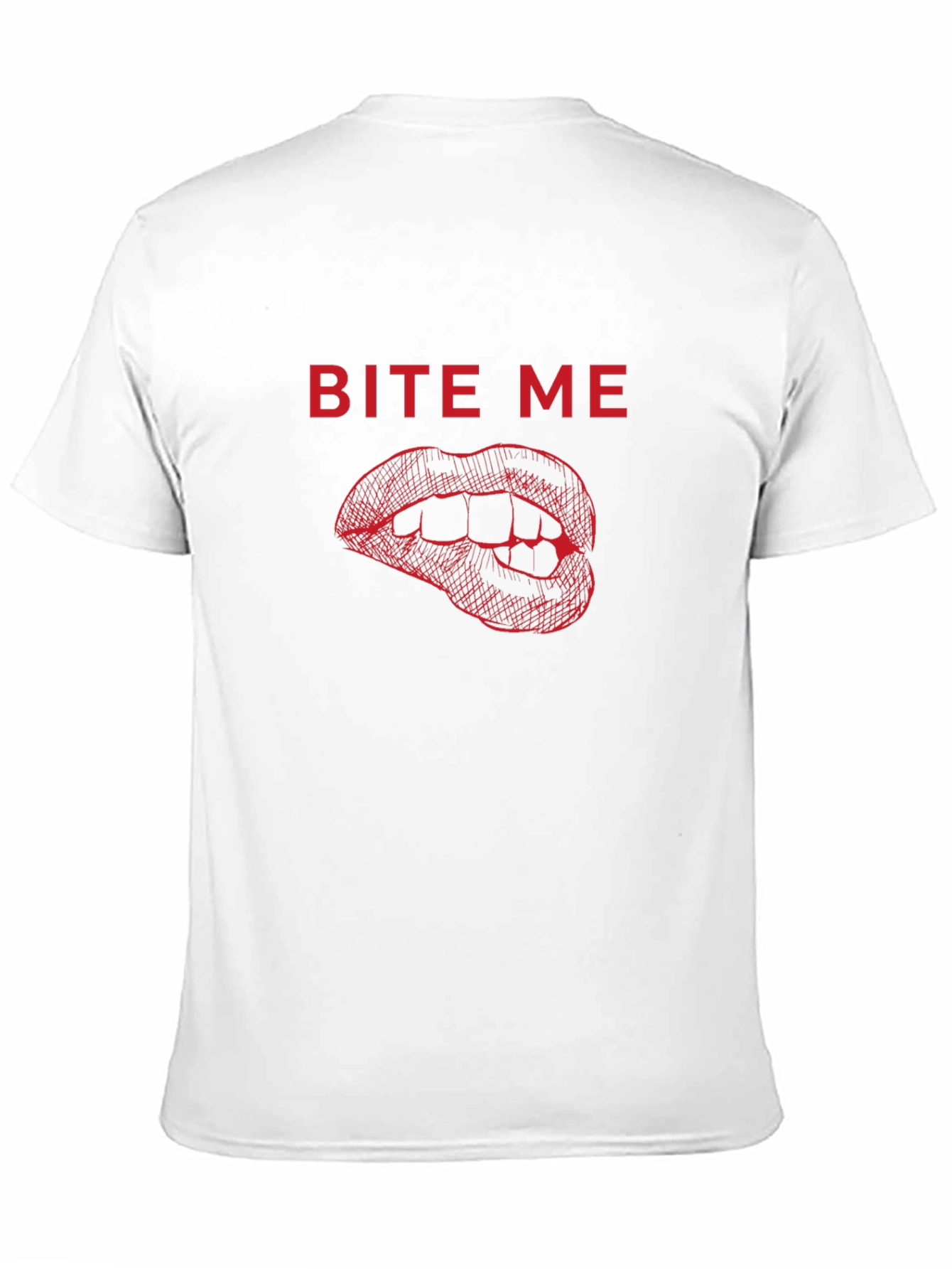 Bite Me Graphic Tee - Black Cotton T-Shirt