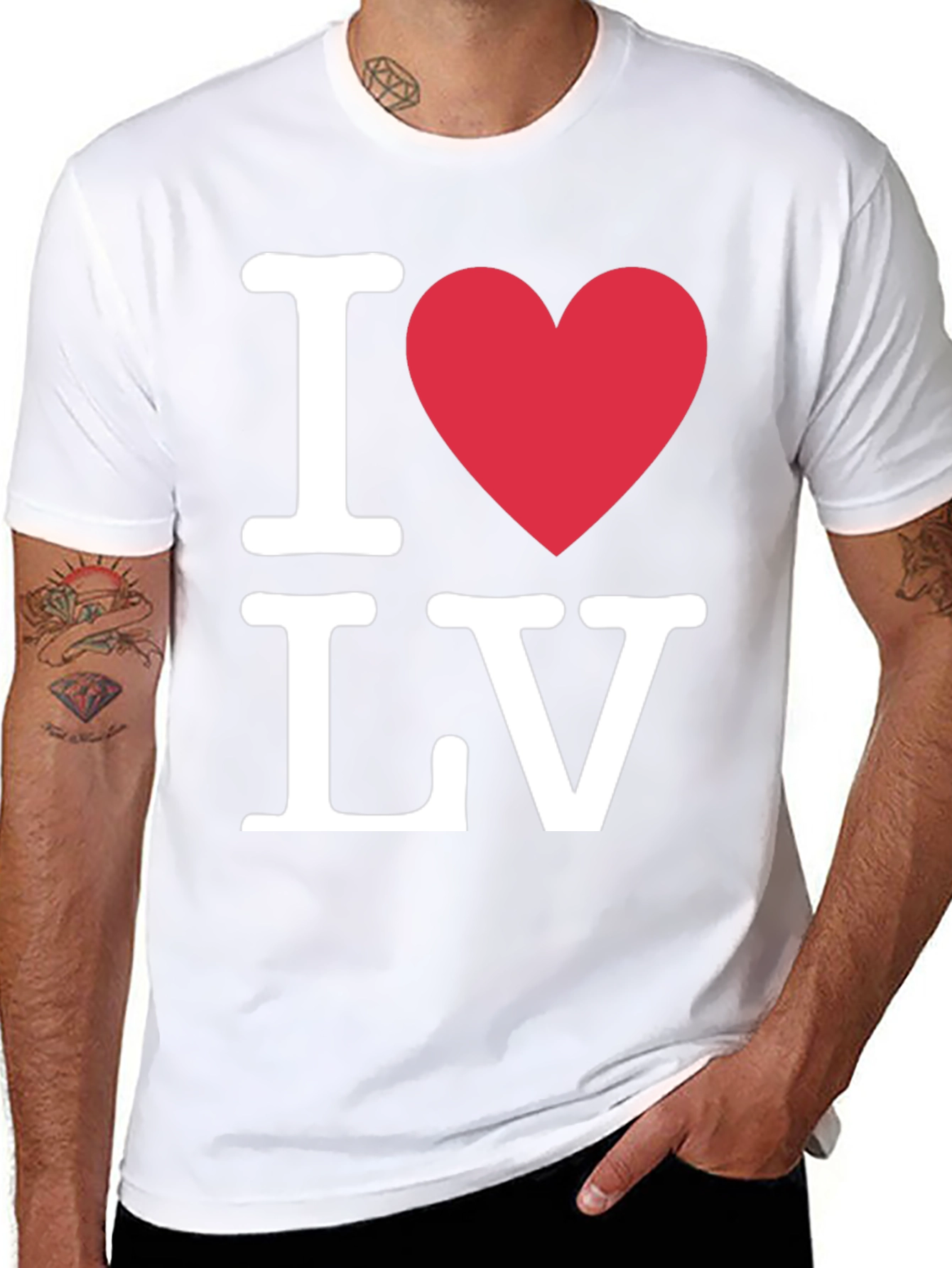 I Heart LV Black T-Shirt