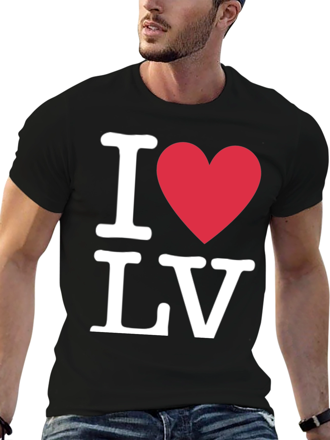 I Heart LV Black T-Shirt