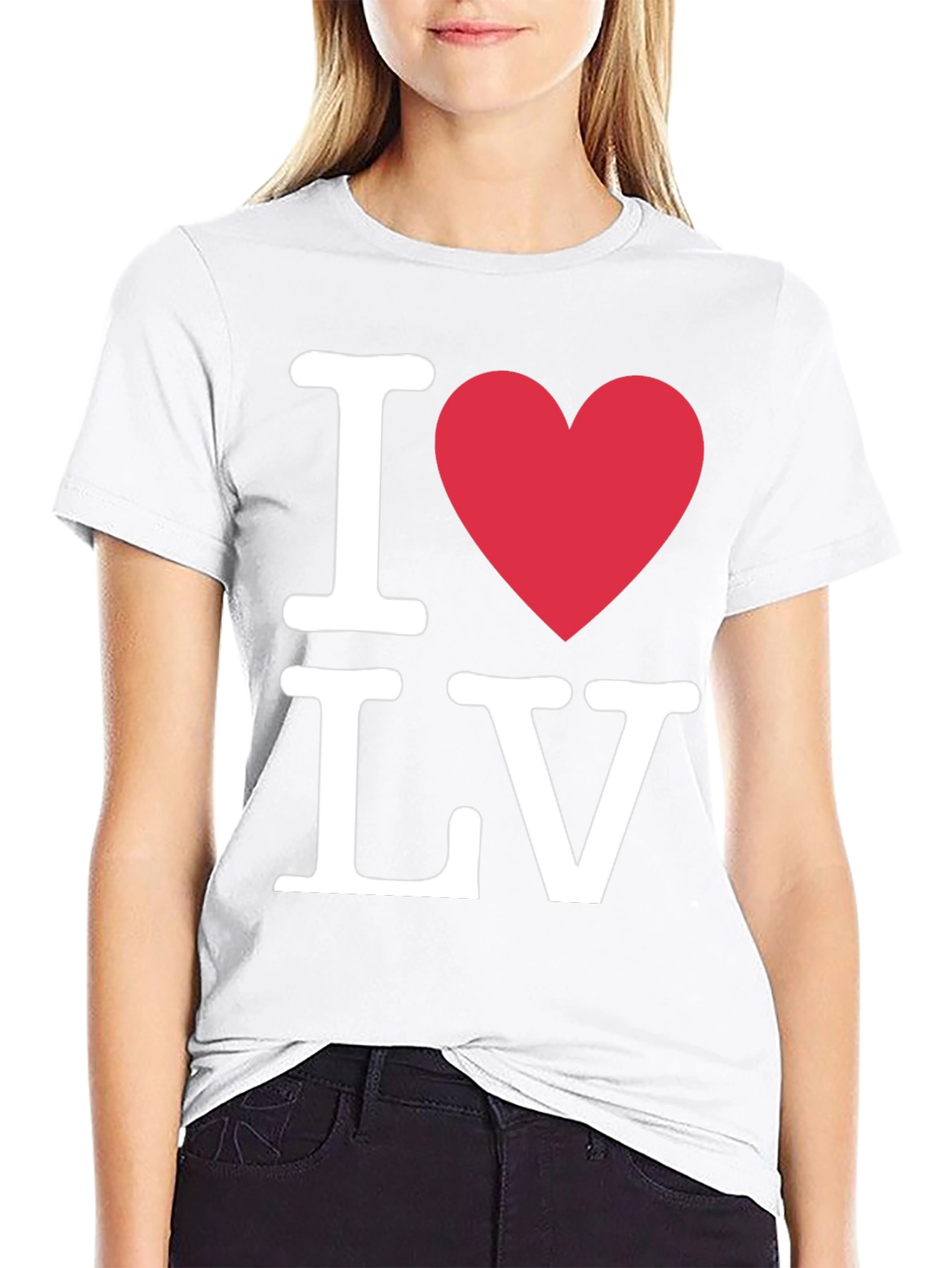 I Heart LV Black T-Shirt