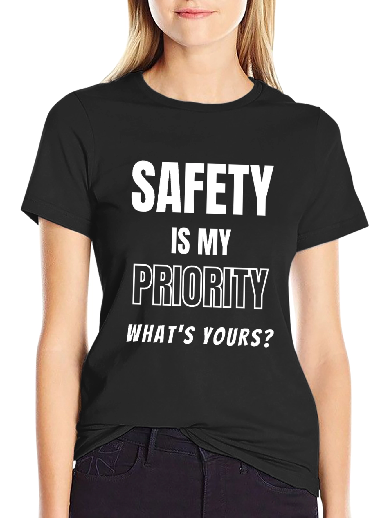 Safety First Black T-Shirt