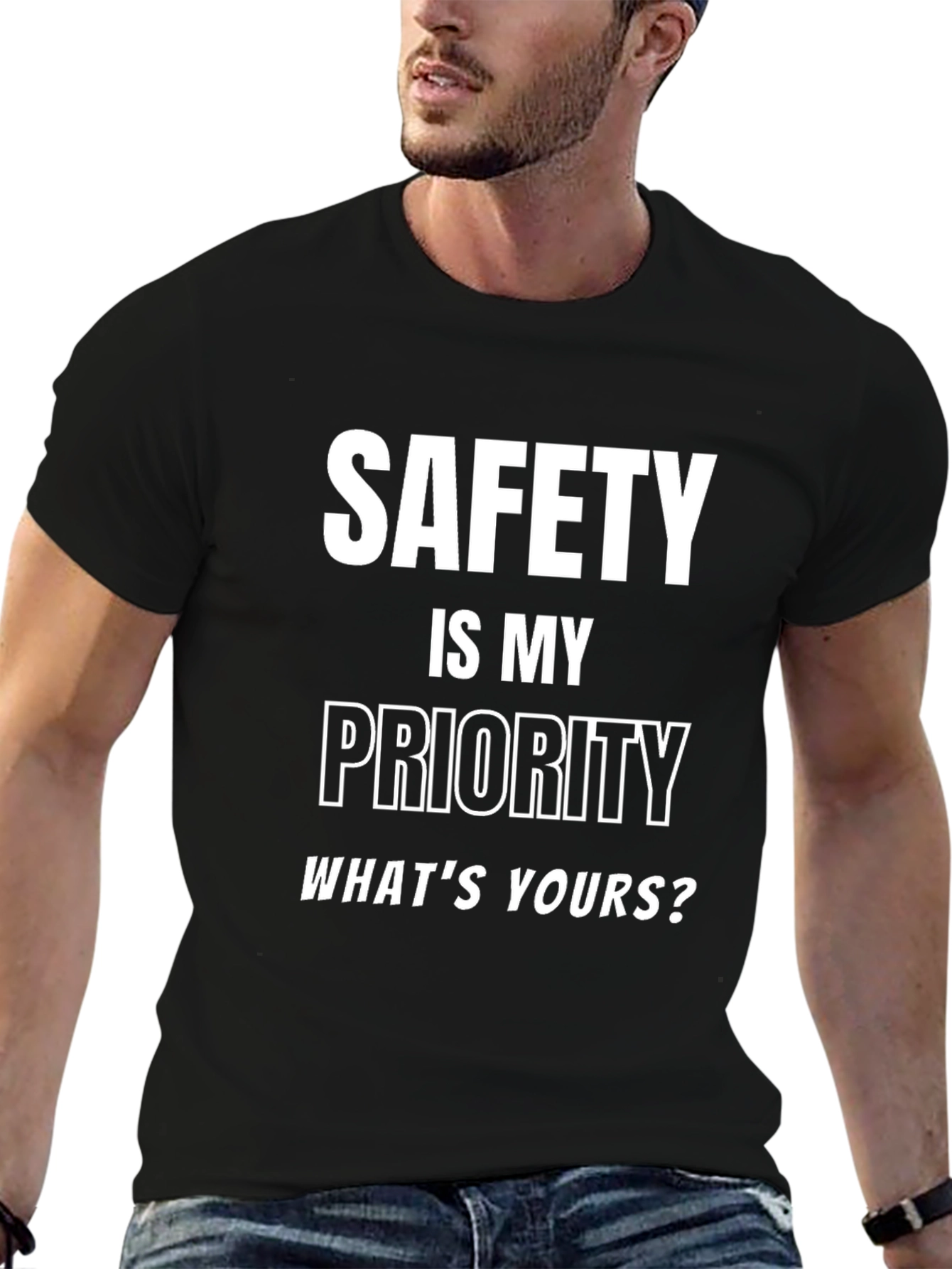 Safety First Black T-Shirt