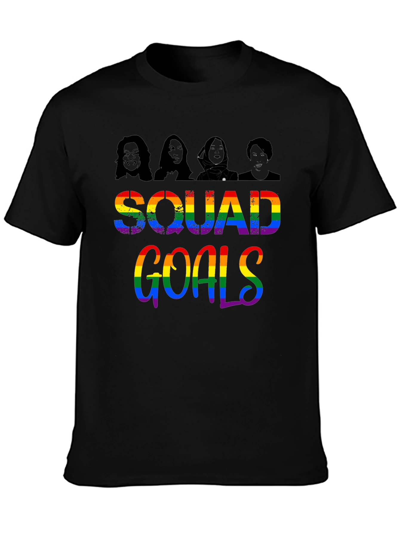 Squad Goals Rainbow Tee