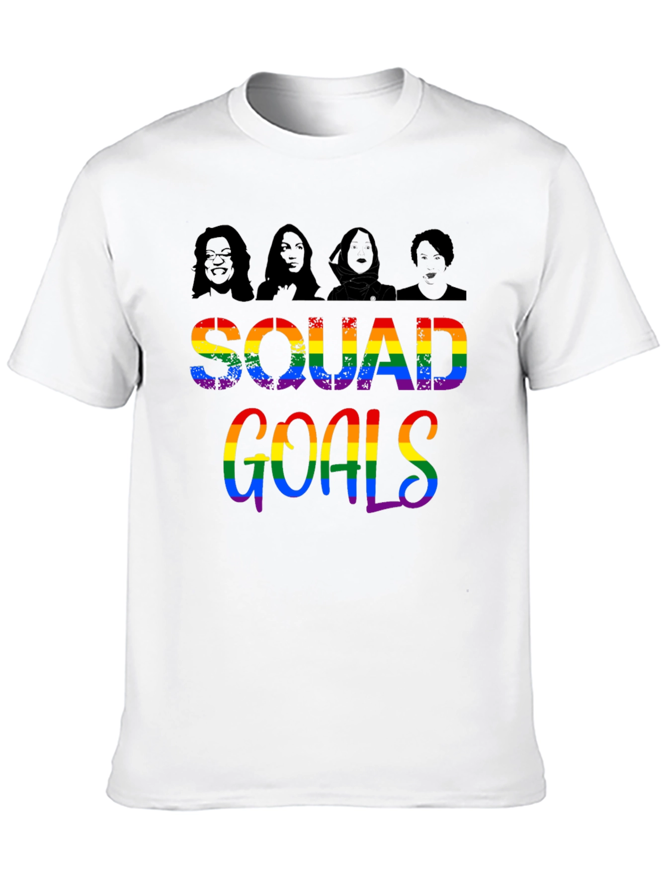 Squad Goals Rainbow Tee