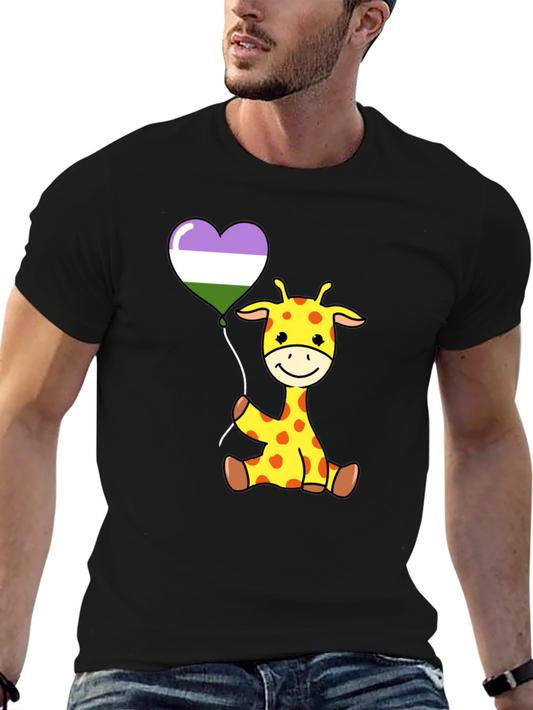 Cute Giraffe Balloon T-Shirt