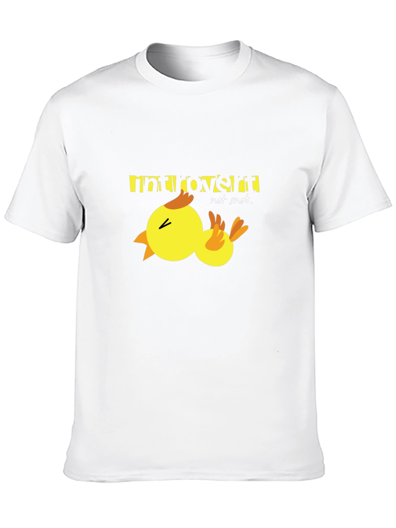 Introvert Duck T-Shirt - Unisex Black Cotton Tee