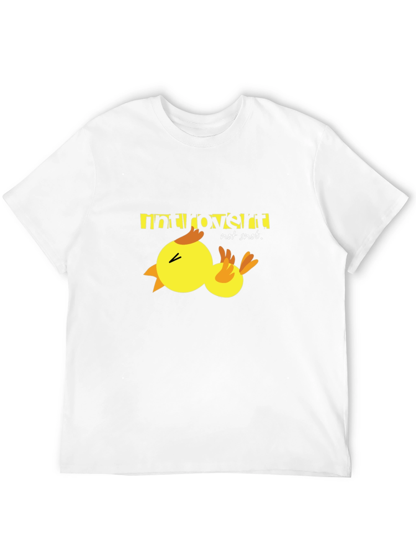 Introvert Duck T-Shirt - Unisex Black Cotton Tee