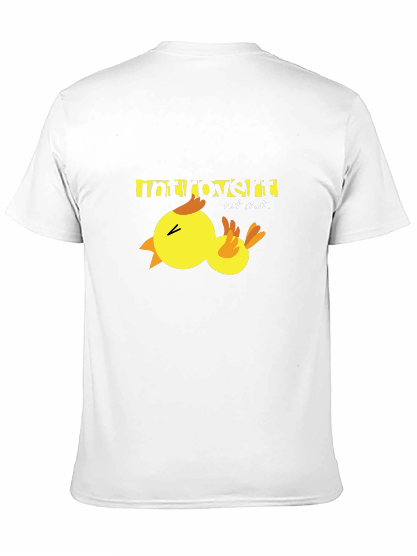 Introvert Duck T-Shirt - Unisex Black Cotton Tee