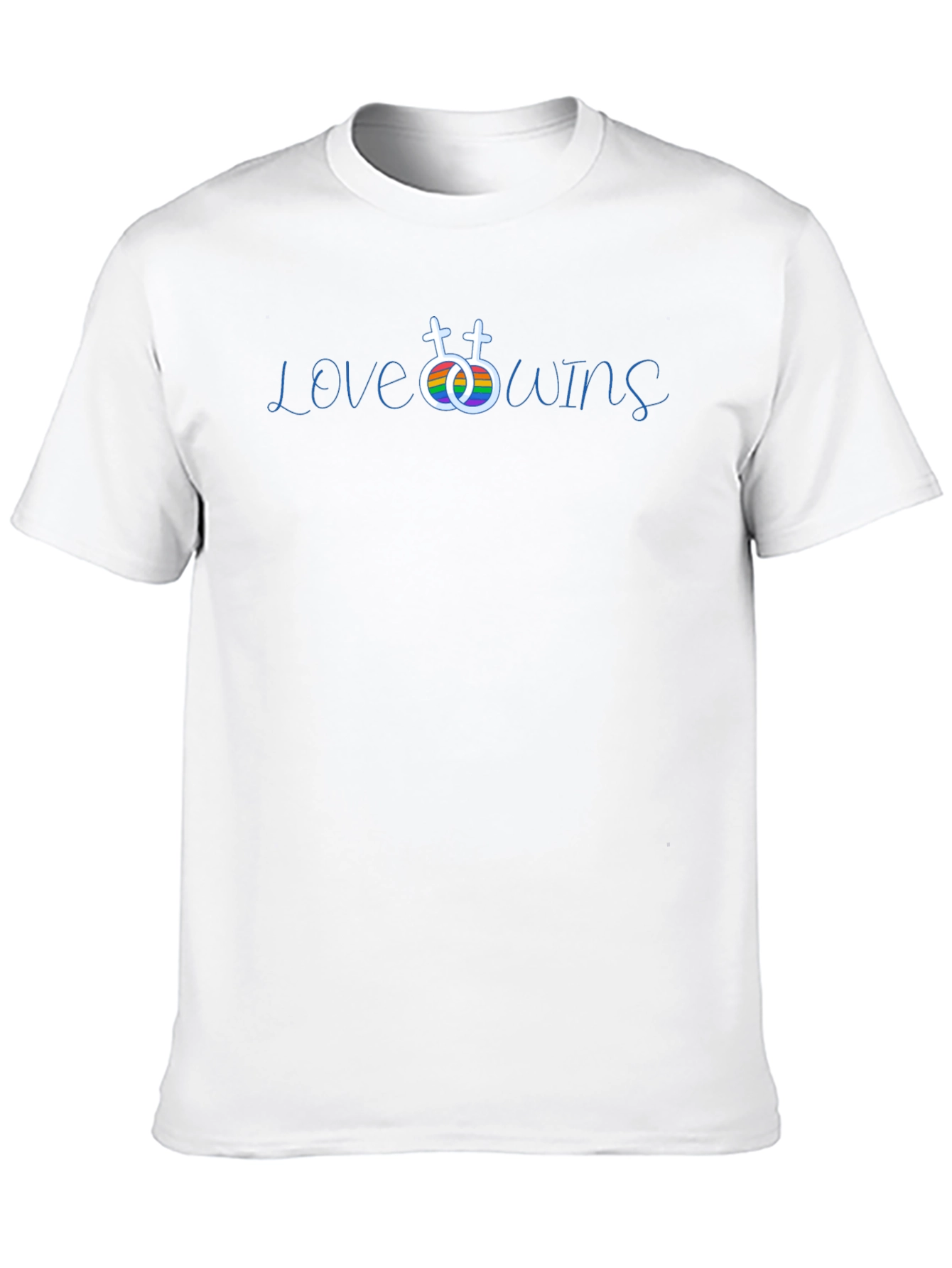 Love Wins LGBTQ+ Pride T-Shirt - Rainbow Rings