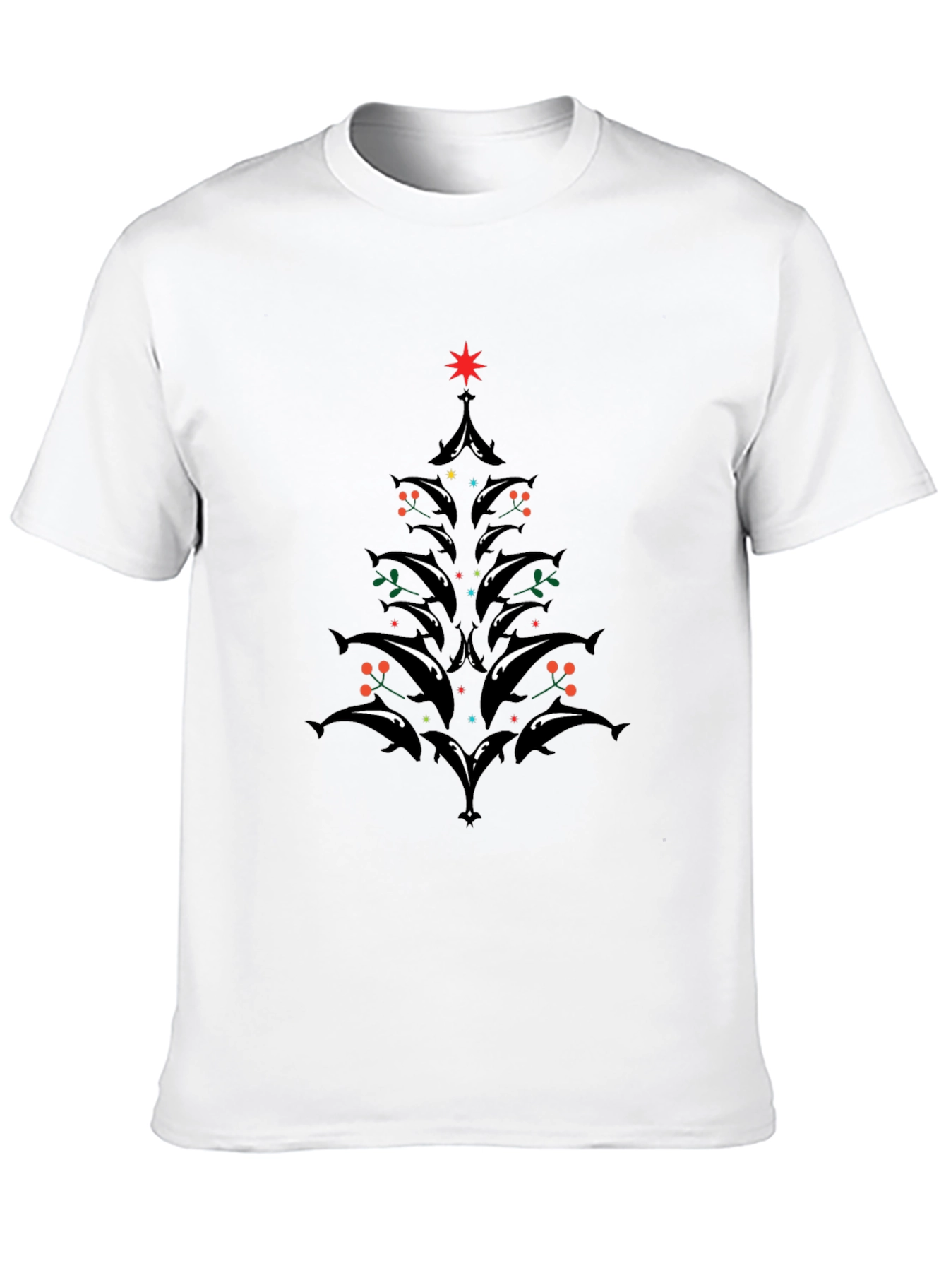 Dolphin Christmas Tree Holiday T-Shirt