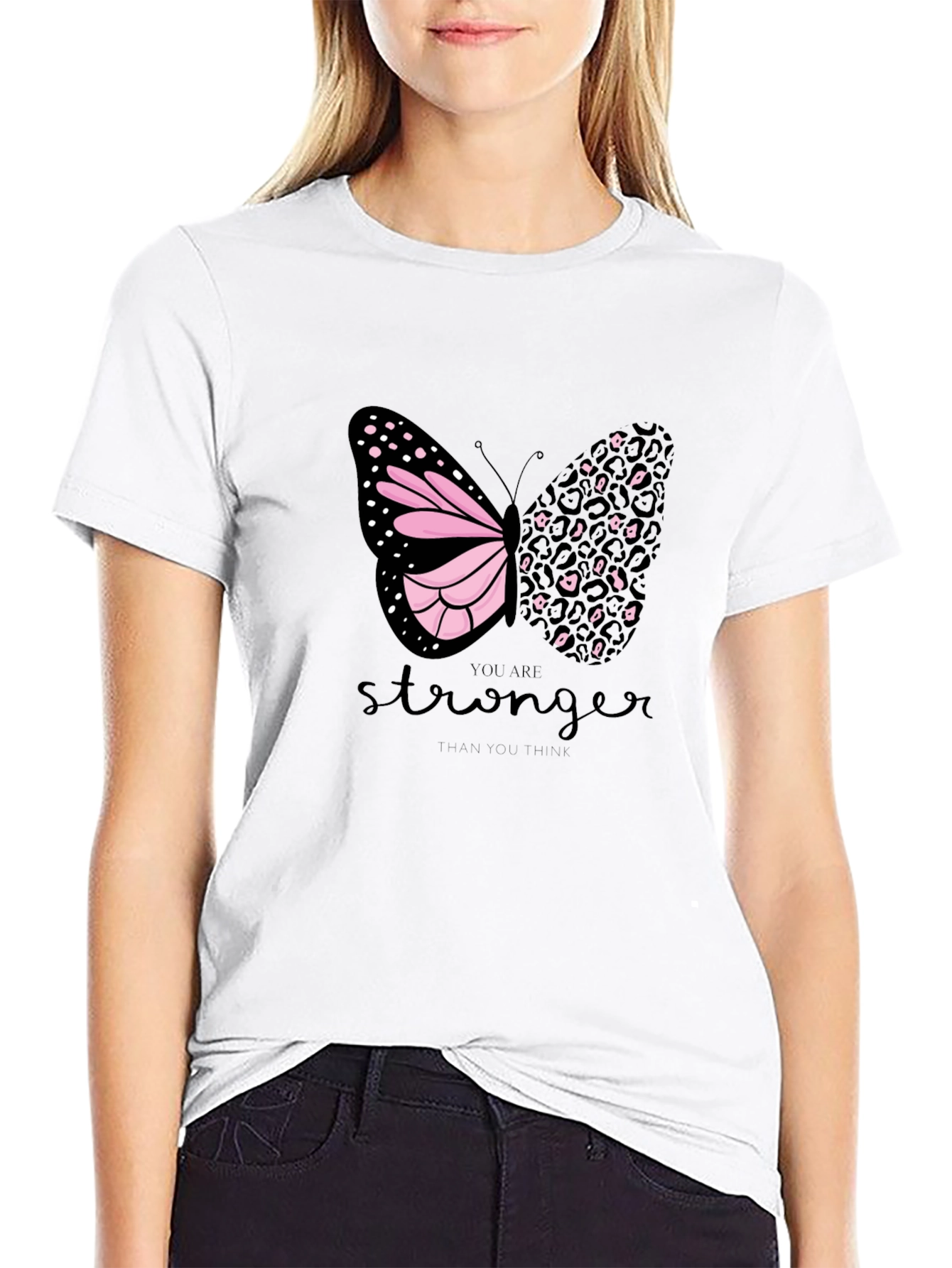 Stronger Than You Think Butterfly Graphic Tee