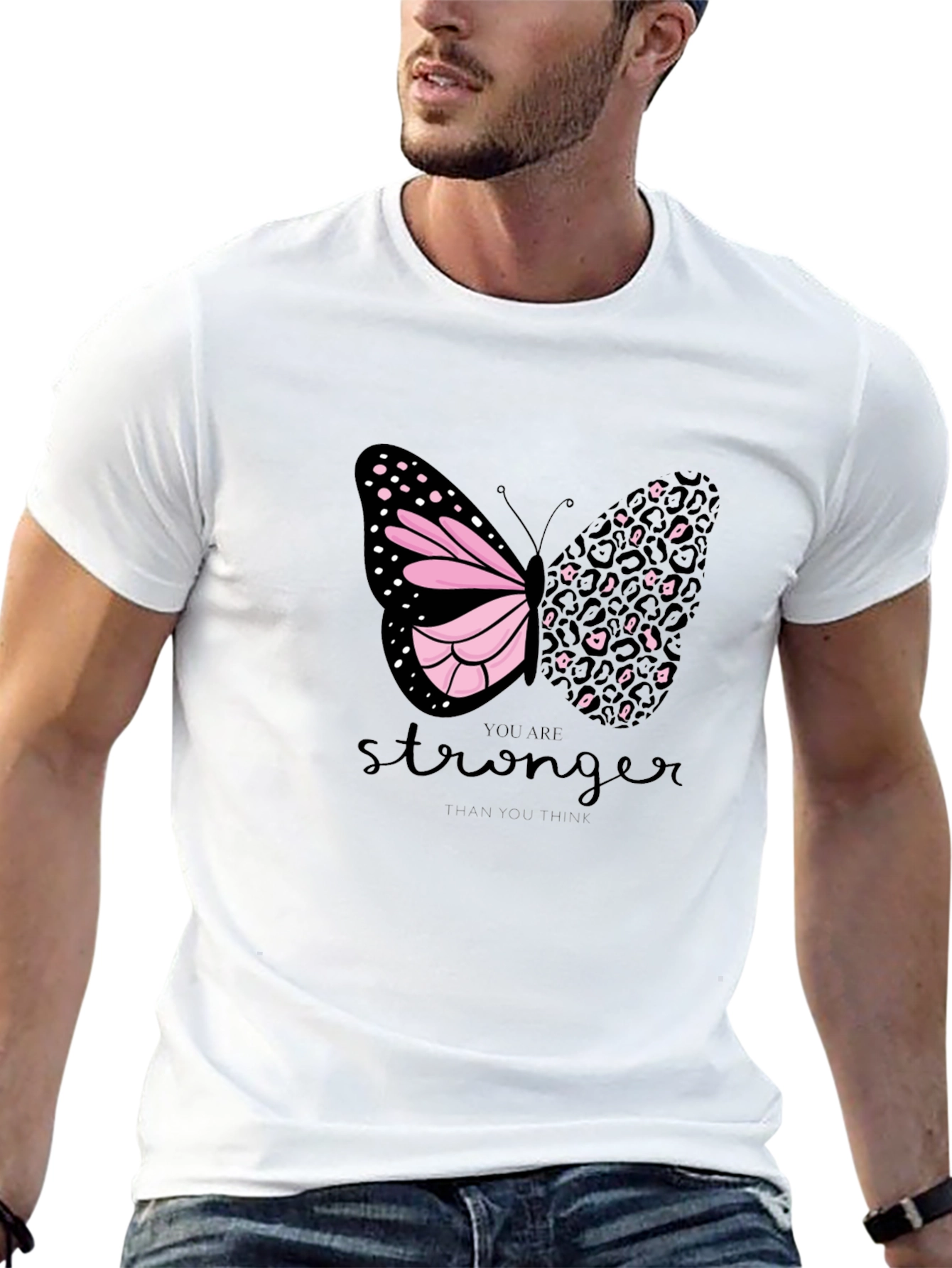 Stronger Than You Think Butterfly Graphic Tee