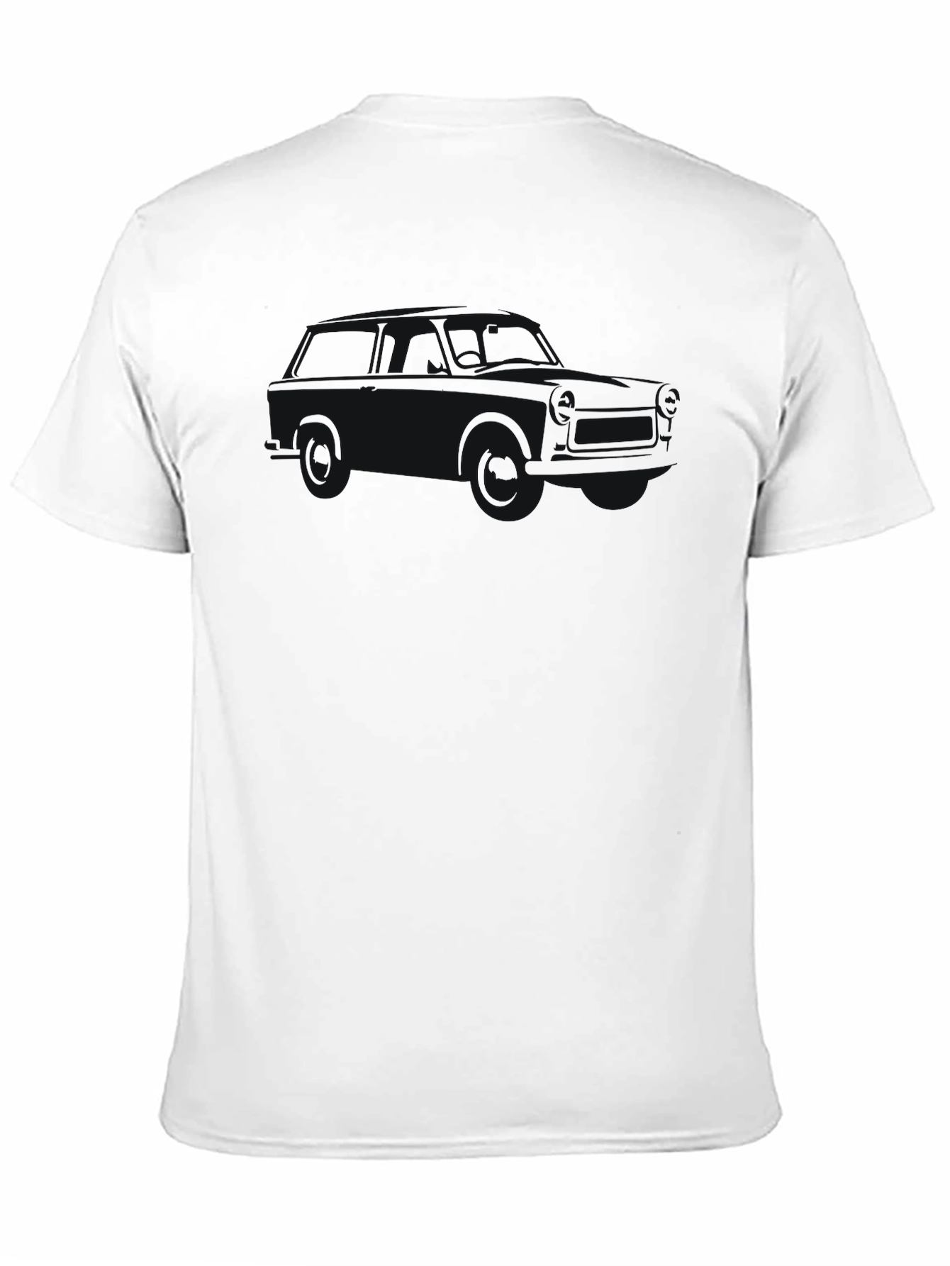 Classic Black Crew Neck Tee - Subtle Car Design