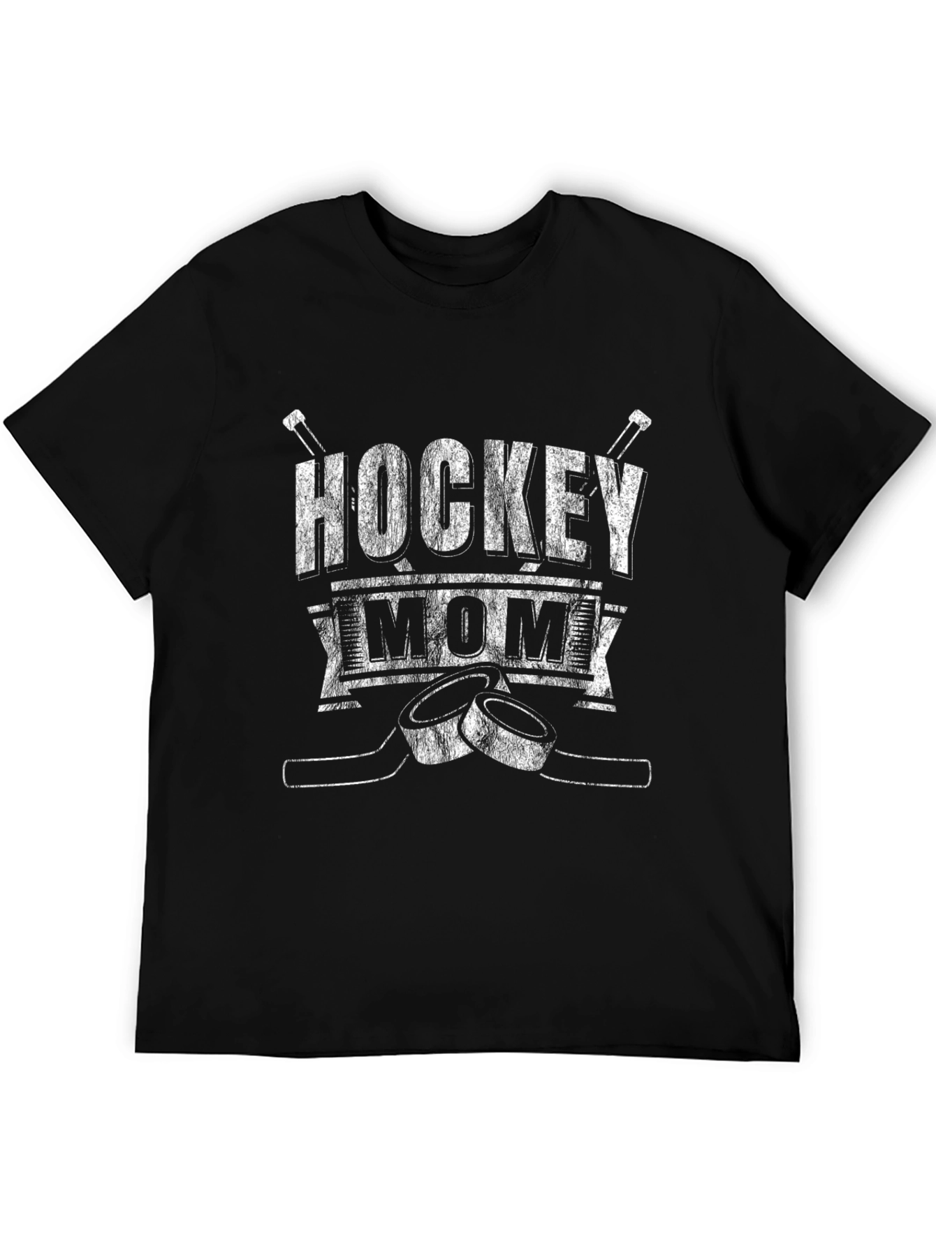 Hockey Mom Graphic Tee - Black Cotton T-Shirt