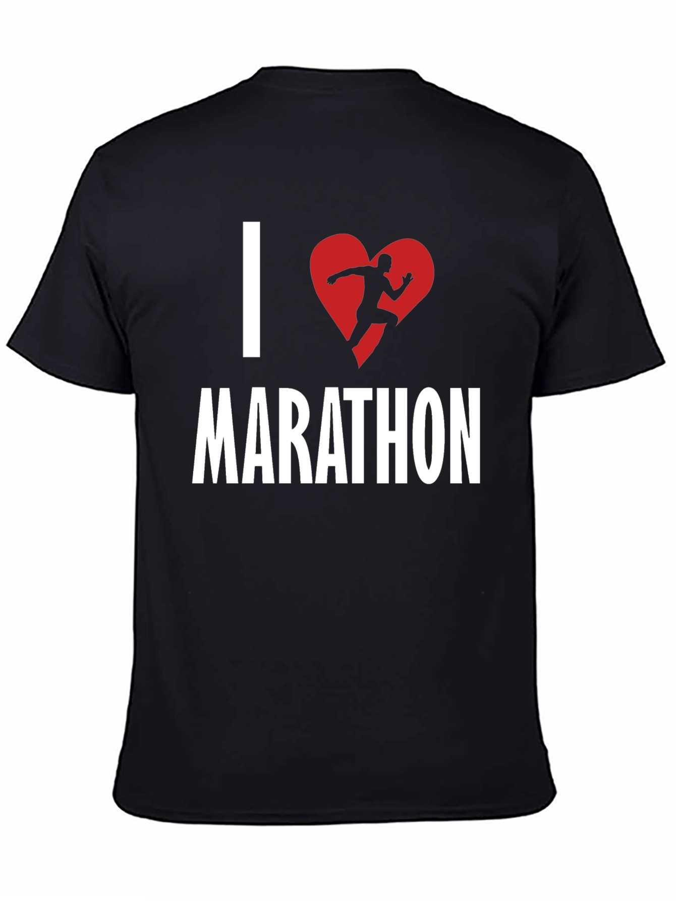 I Heart Marathon Black Graphic T-Shirt