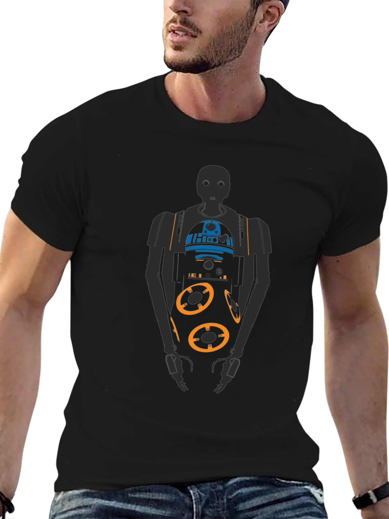 Droid Graphic Tee - Mens Black T-Shirt