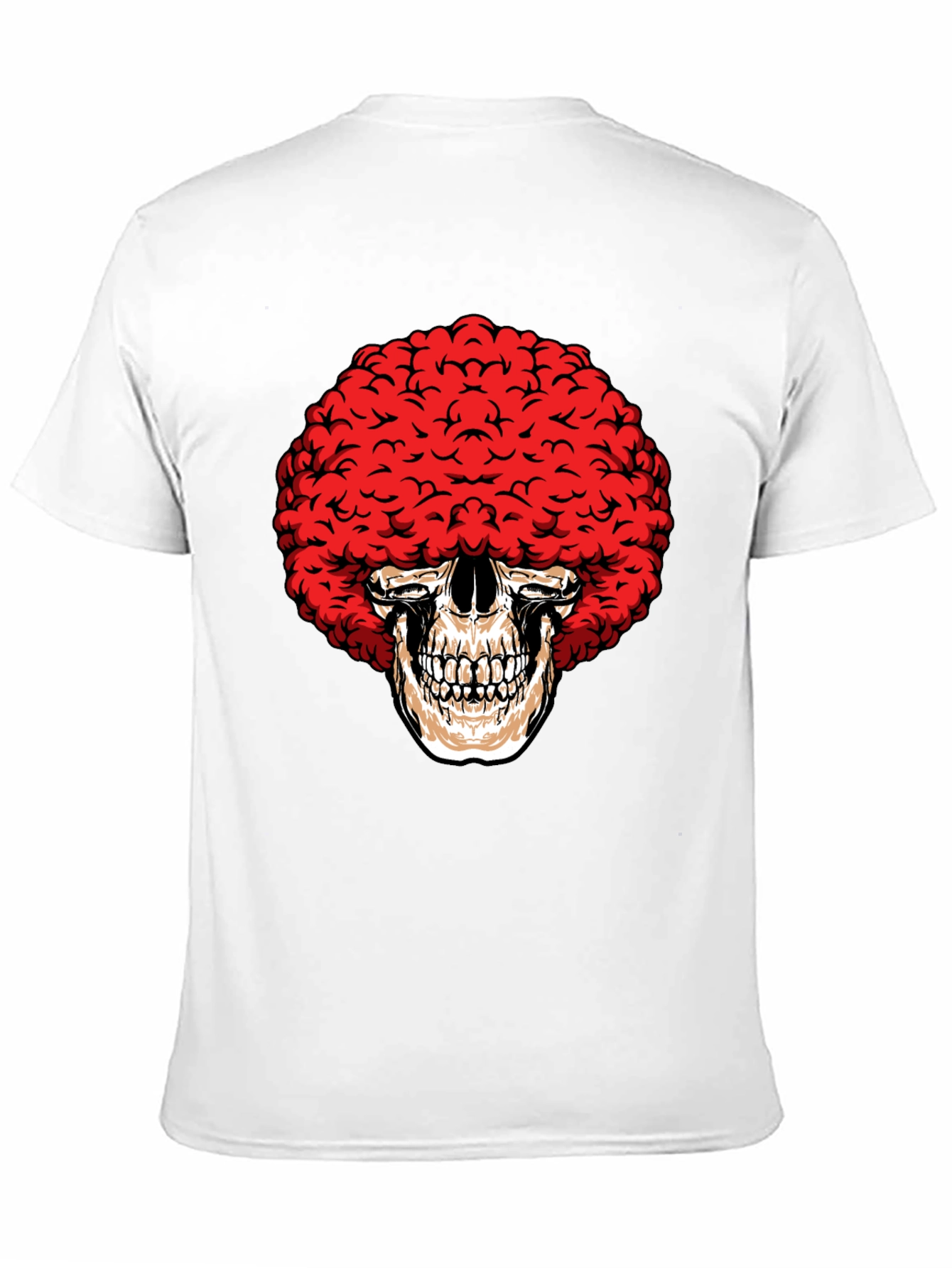 Skull Afro Black T-Shirt - Unique Graphic Tee