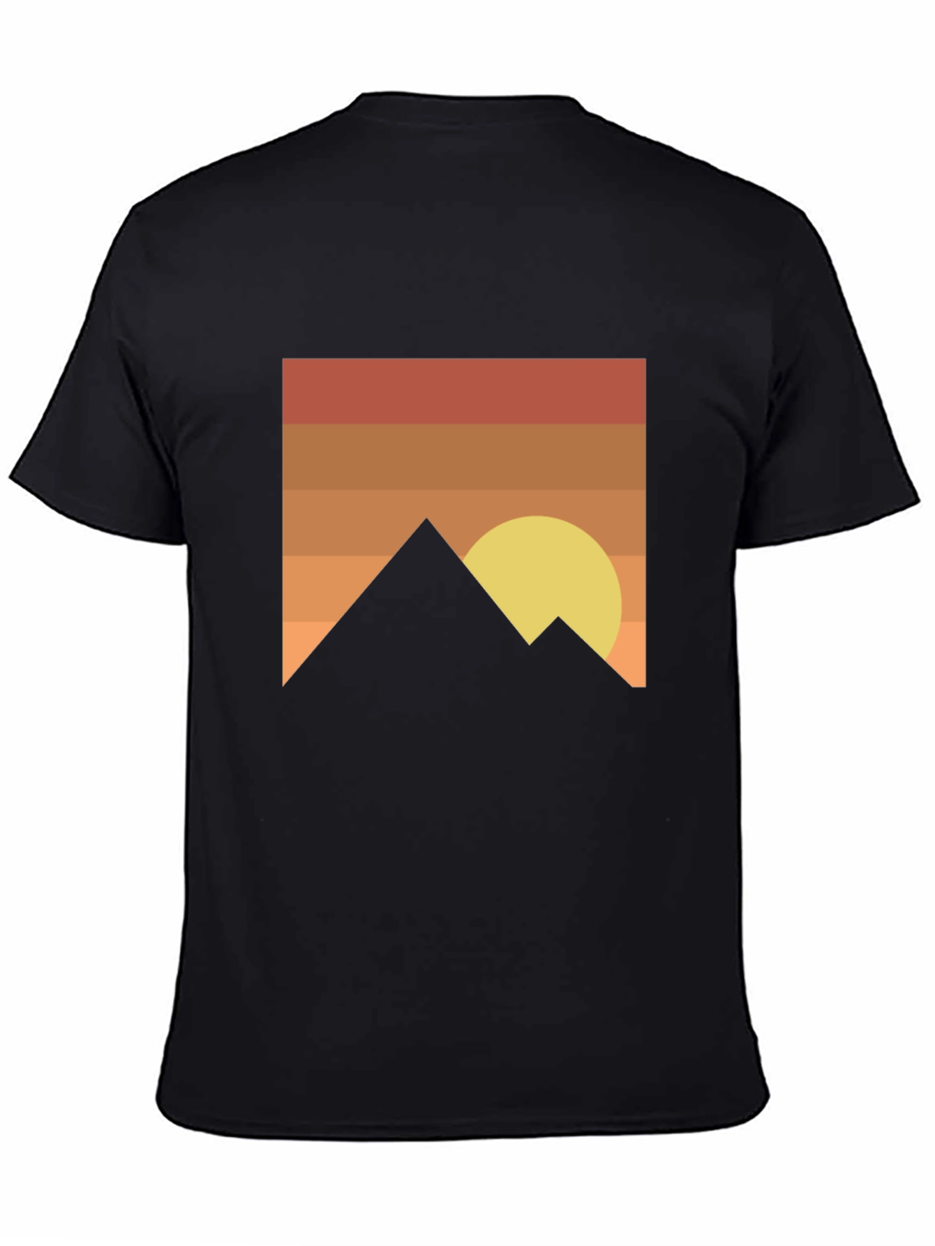 Retro Mountain Graphic Tee - Black
