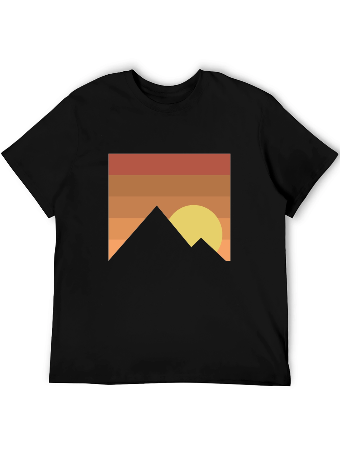 Retro Mountain Graphic Tee - Black