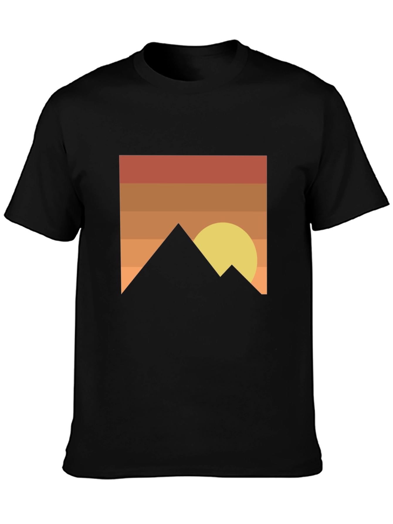 Retro Mountain Graphic Tee - Black