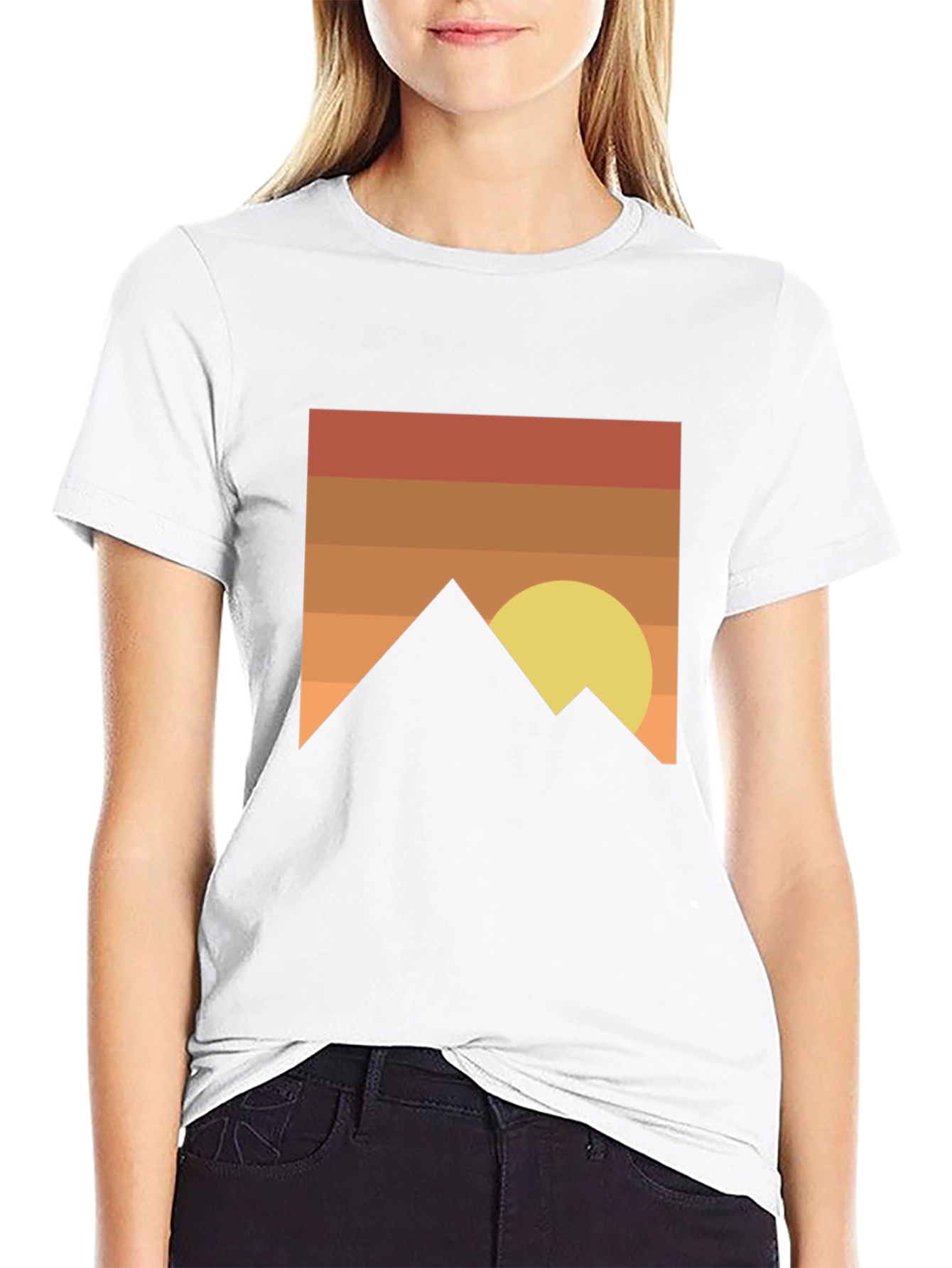 Retro Mountain Graphic Tee - Black