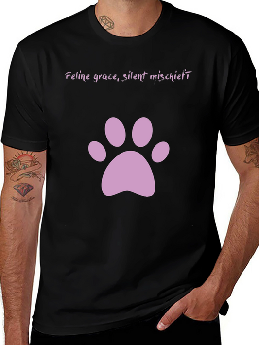 Feline Grace Cat Paw Print T-Shirt