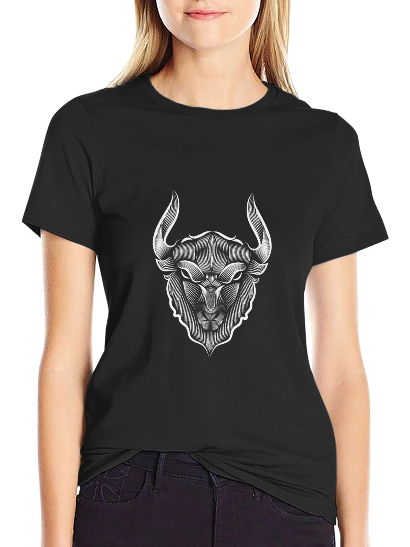 Bull Head Graphic Black T-Shirt