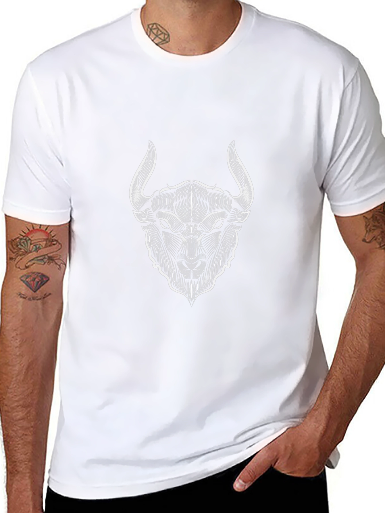Bull Head Graphic Black T-Shirt