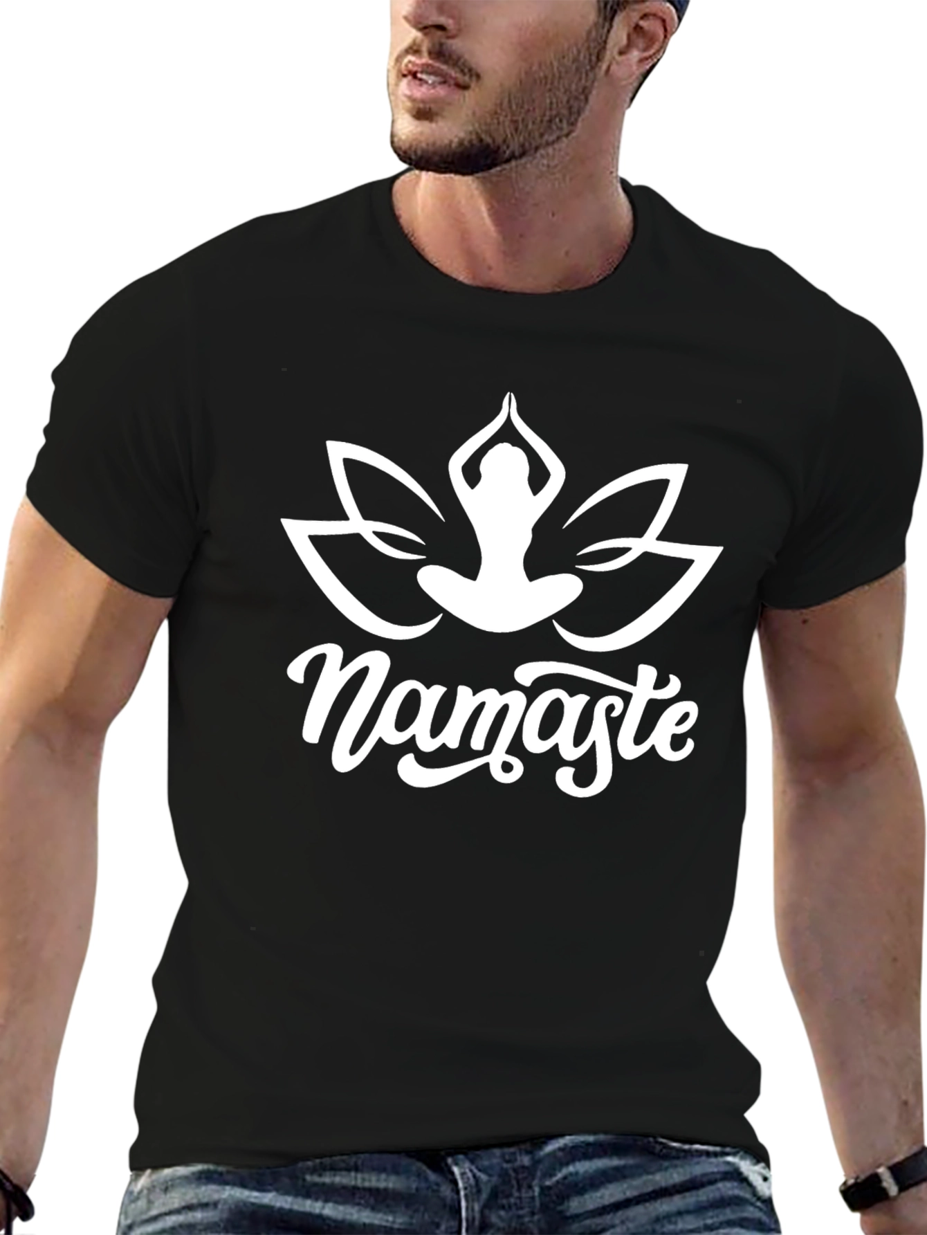Namaste Lotus Graphic Tee - Black