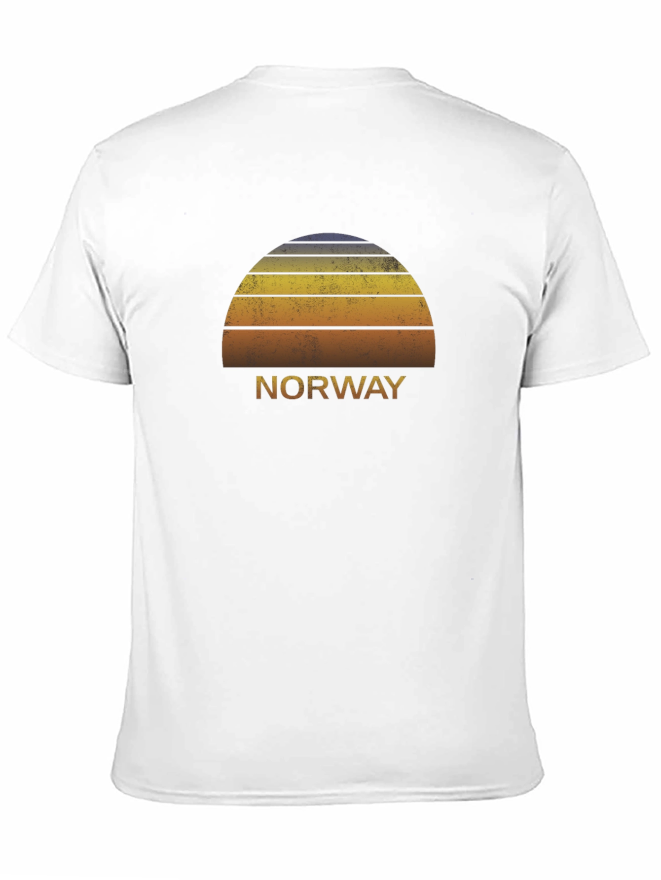 Norway Retro Sunset T-Shirt - Black