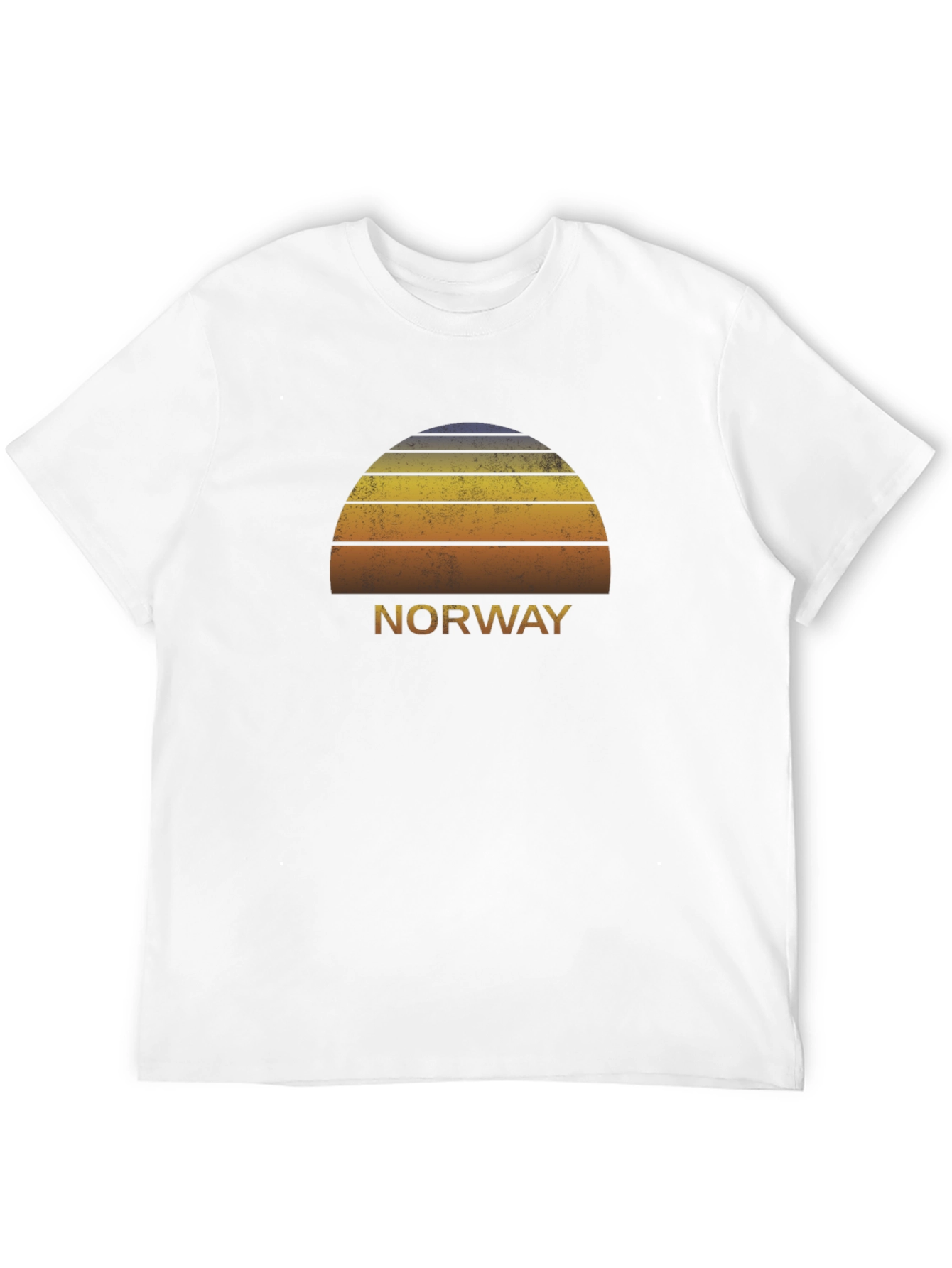 Norway Retro Sunset T-Shirt - Black