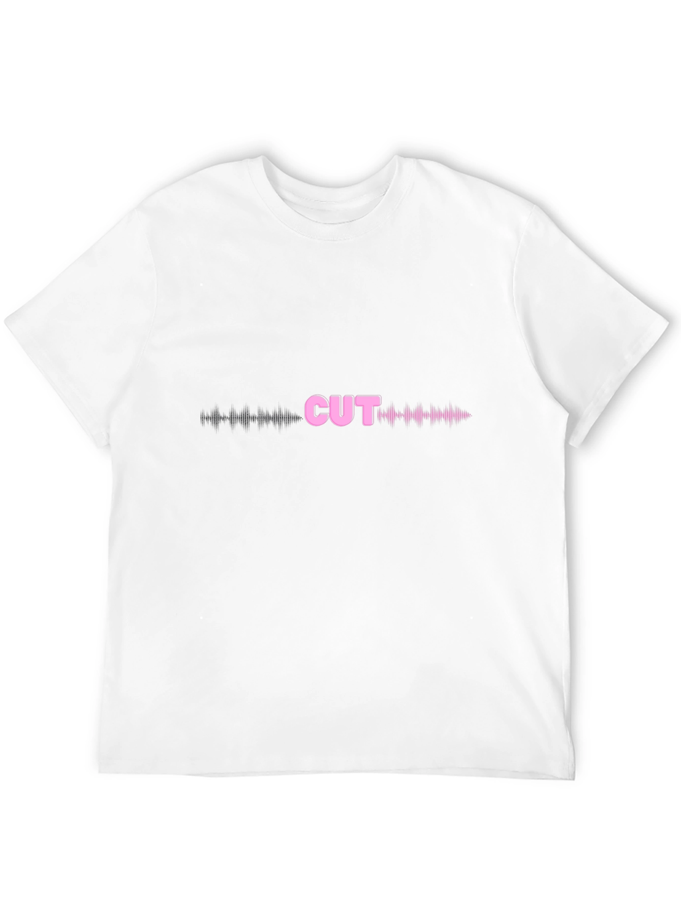 CUT Audio Waveform T-Shirt - Black Cotton Tee