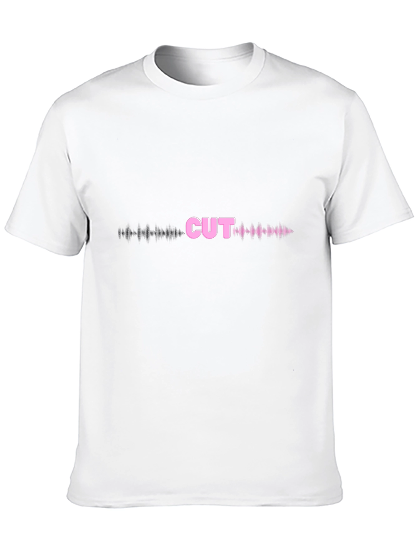 CUT Audio Waveform T-Shirt - Black Cotton Tee