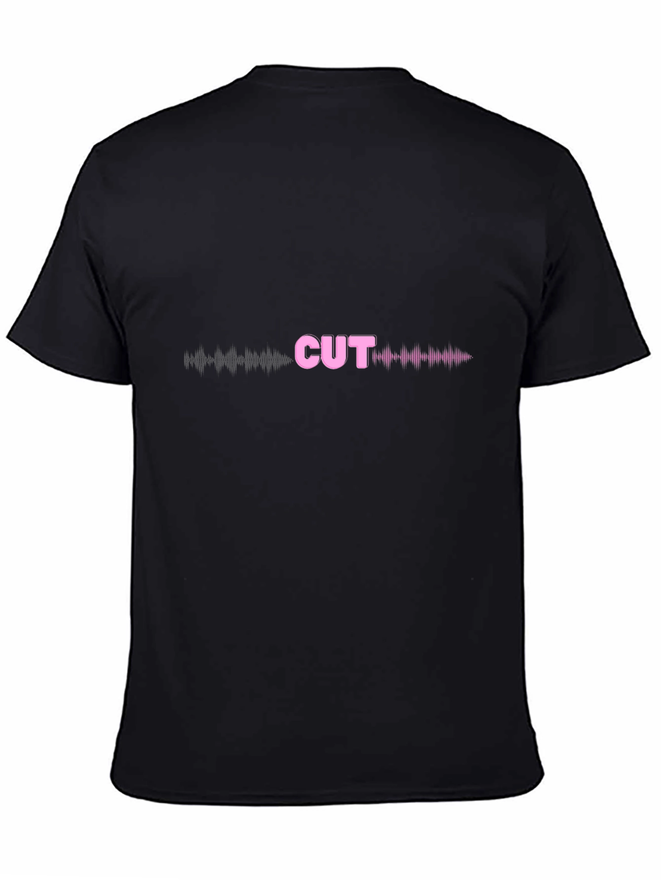 CUT Audio Waveform T-Shirt - Black Cotton Tee